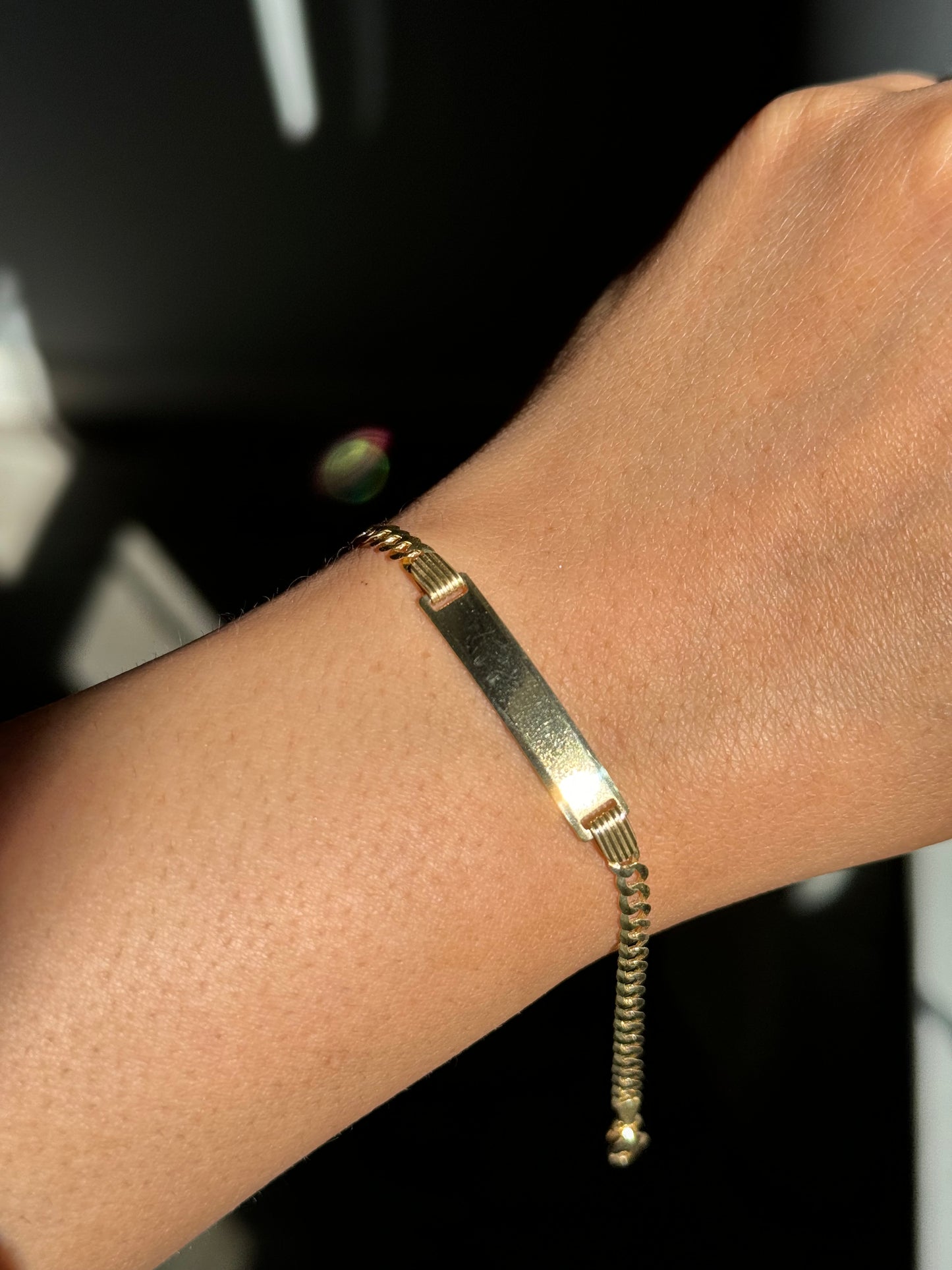 14k yellow gold Id bracelet