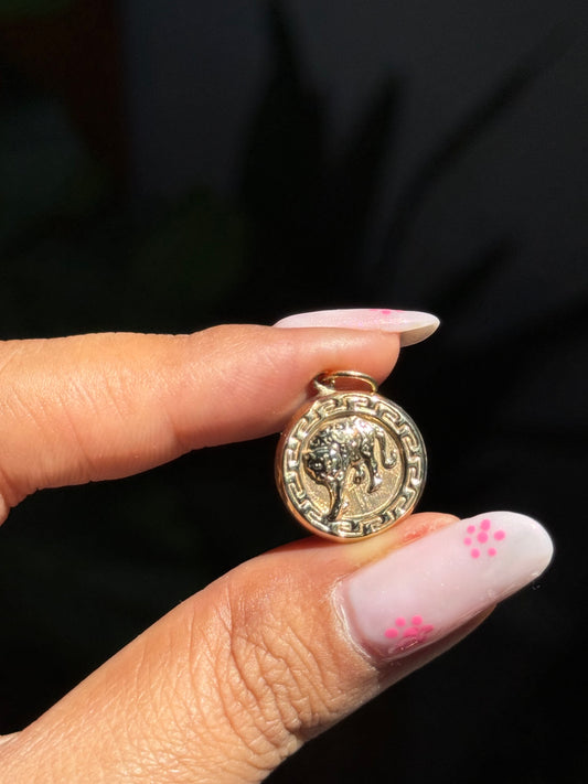 vintage 14k Italian Panther charm