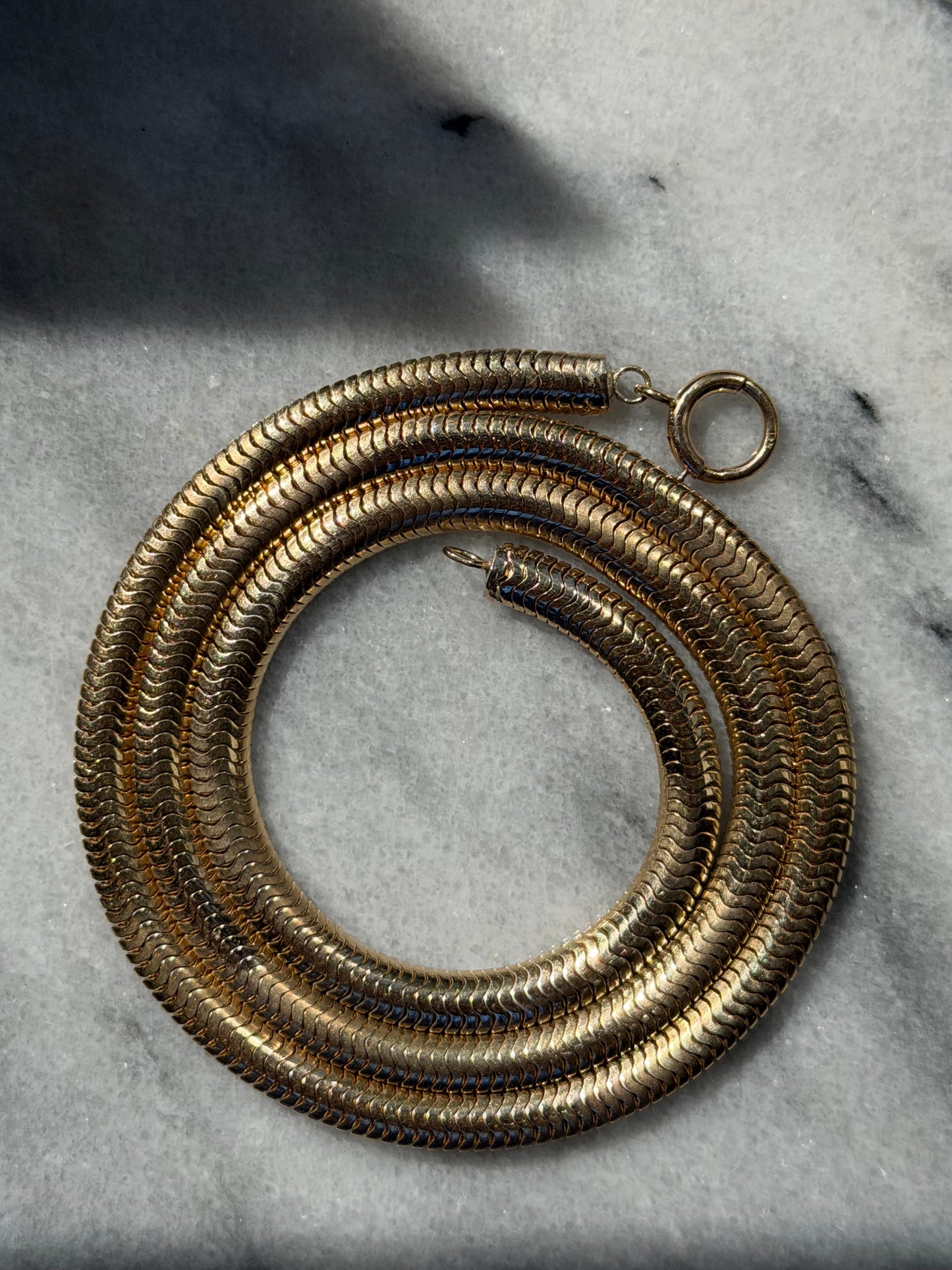 Mid century 14k Solid Snake chain