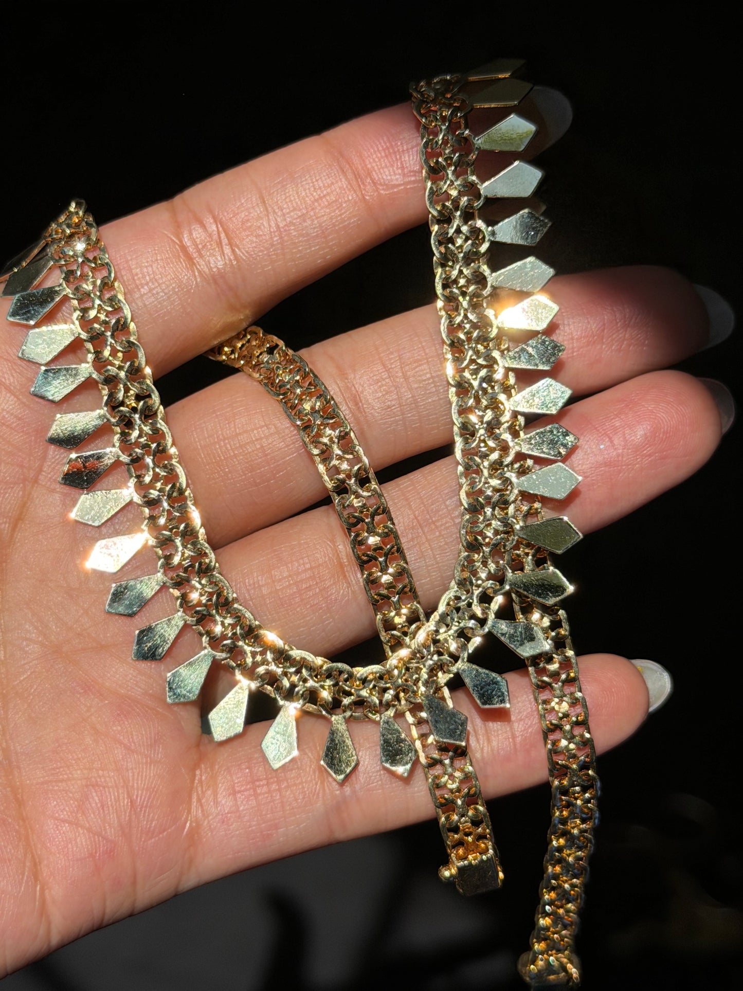 14k Cleopatra Fringe Necklace ✨