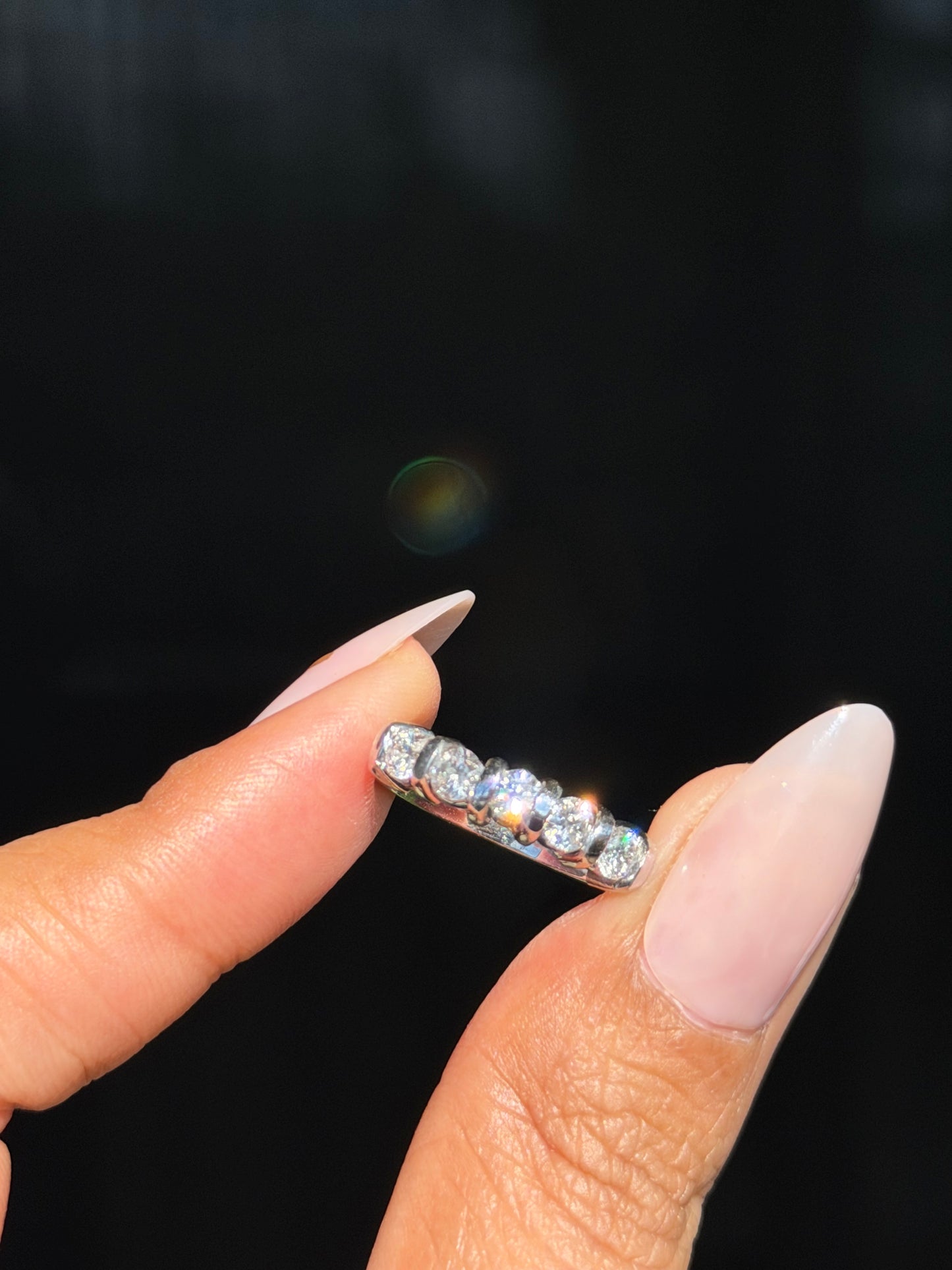 14k WG solid 1Ct diamond band