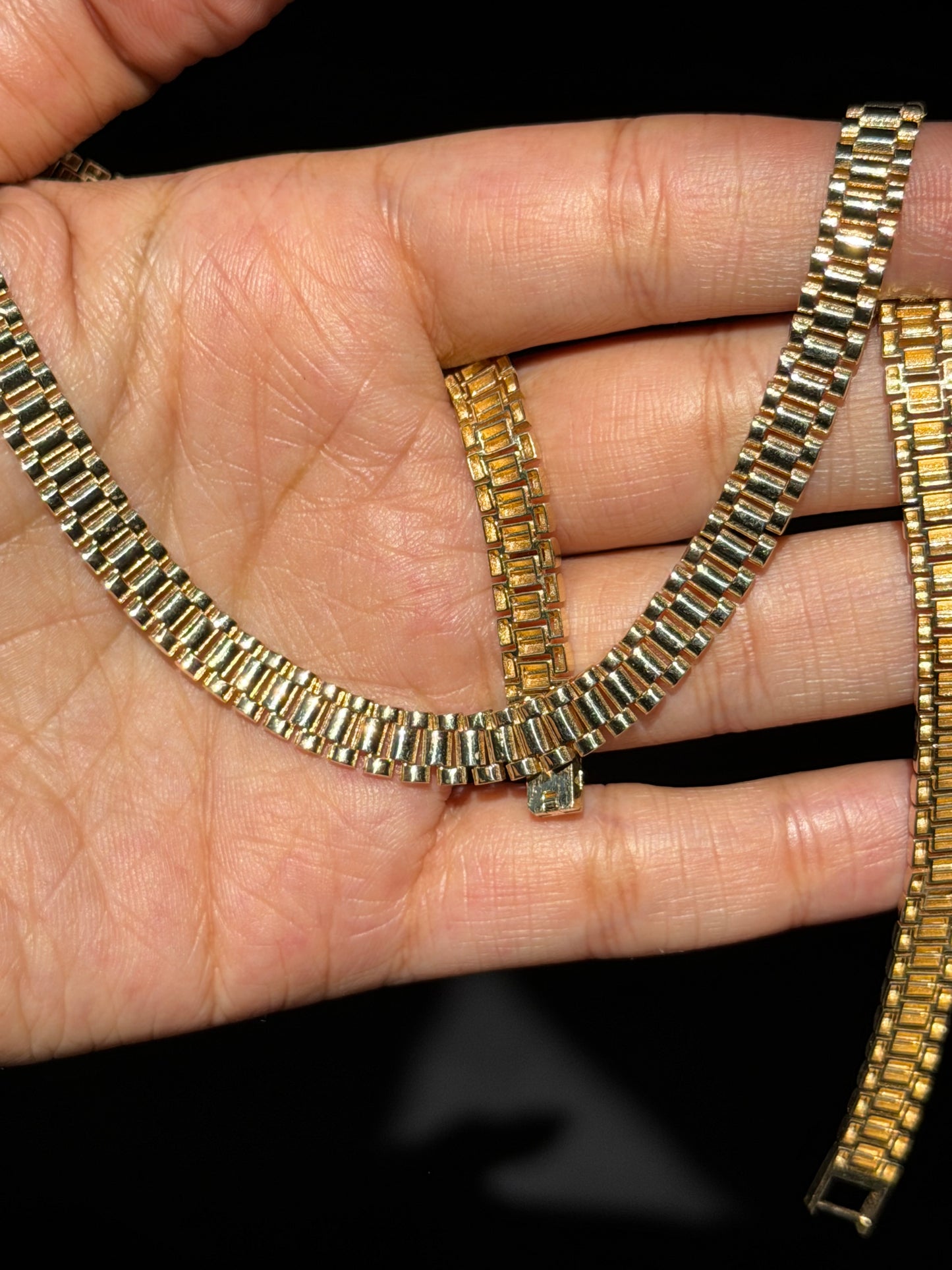 14k Rolex link necklace