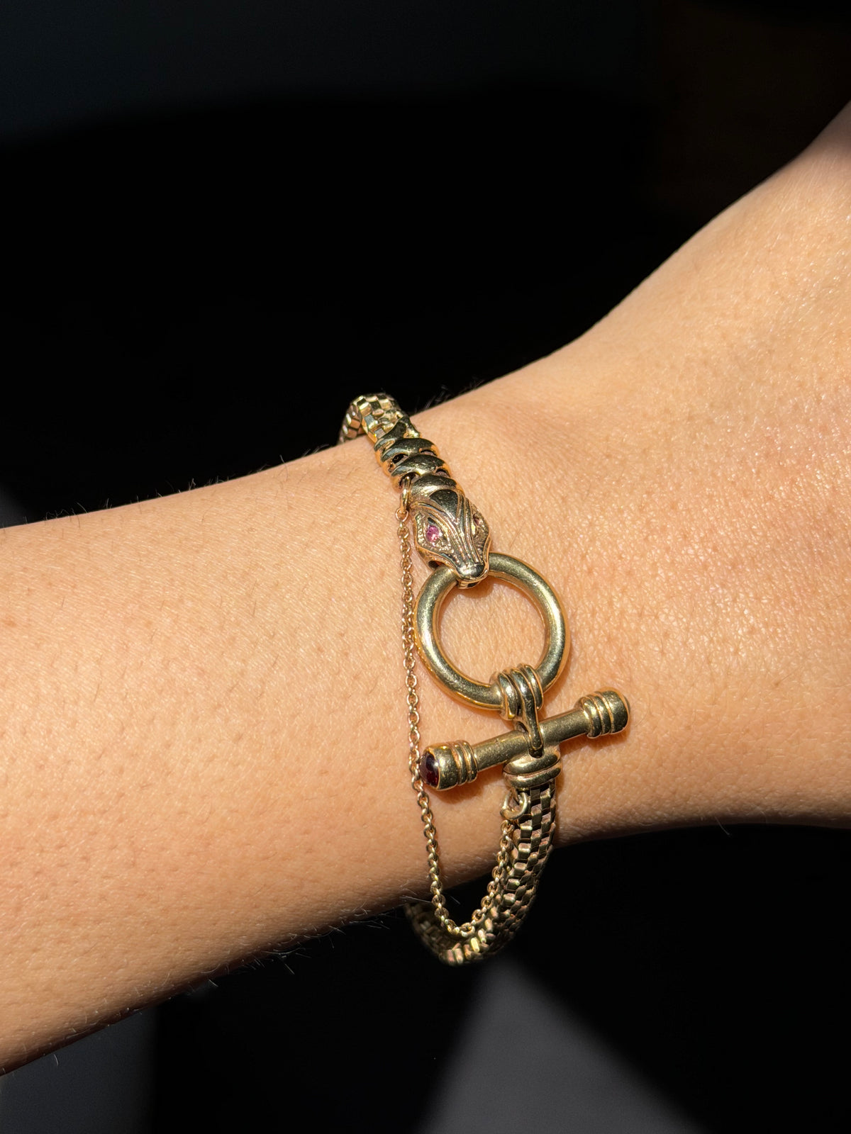 Vintage 14k snake bracelet