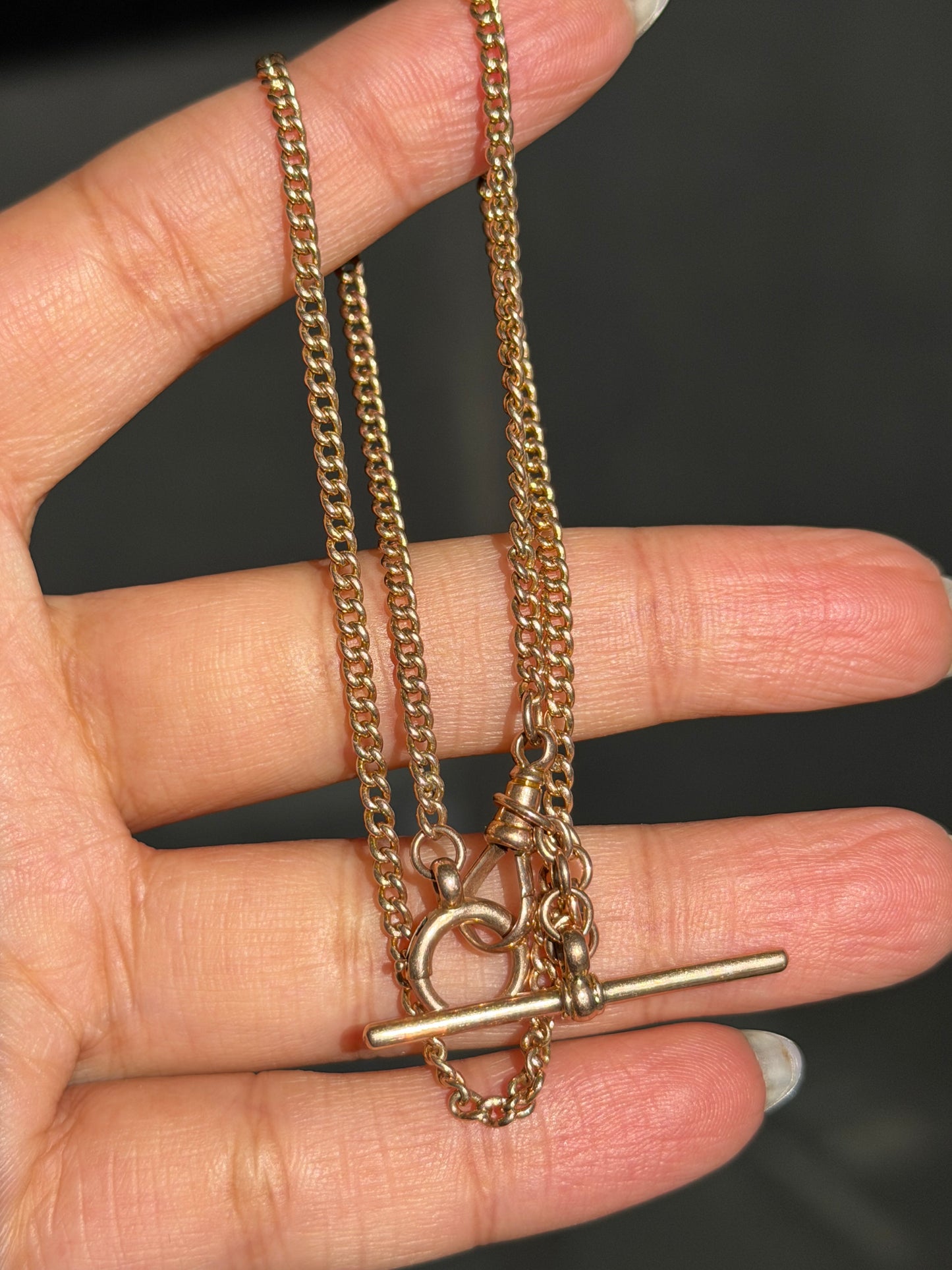9kt Antique watch chain
