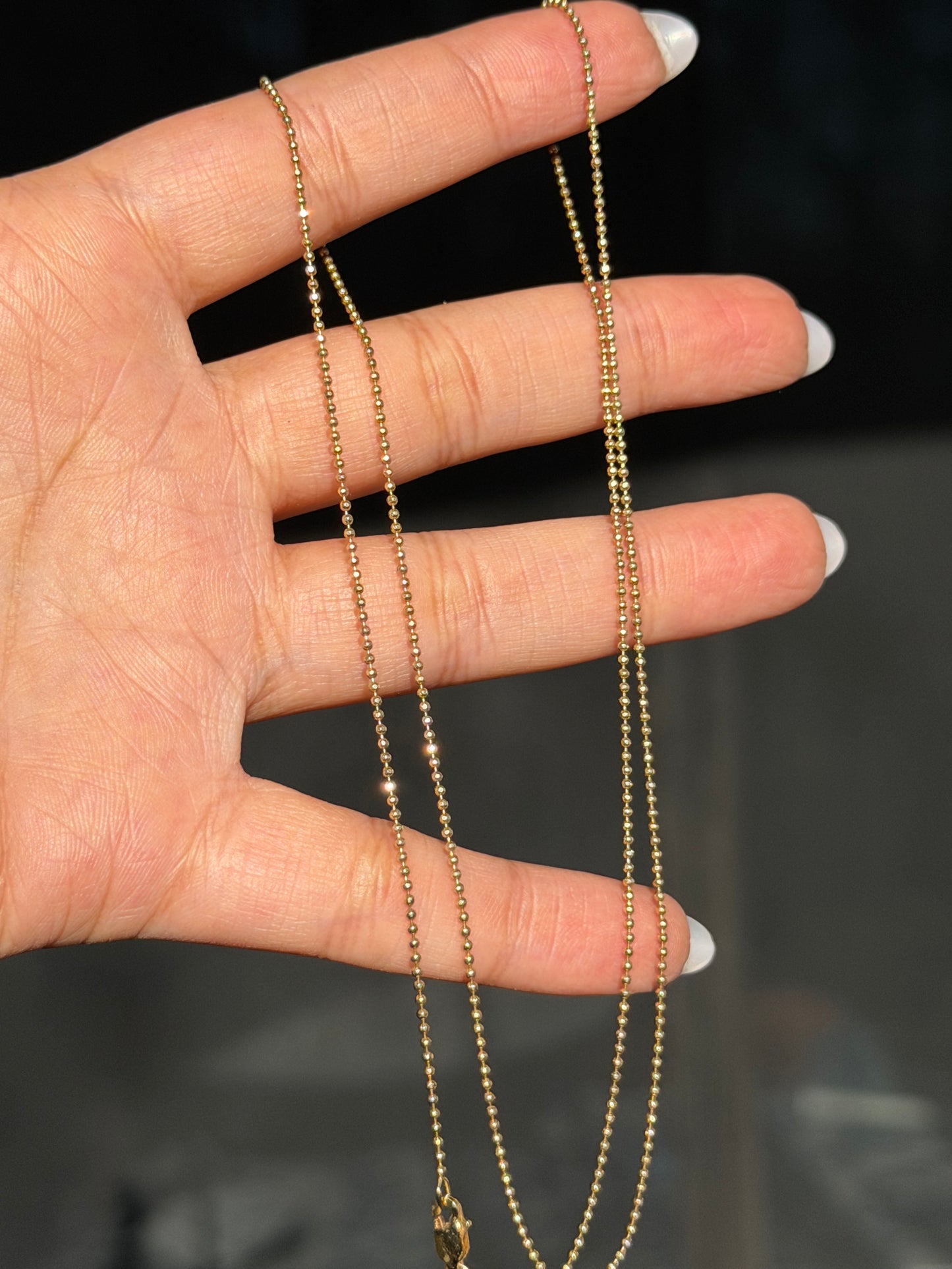 14k ball beaded chain