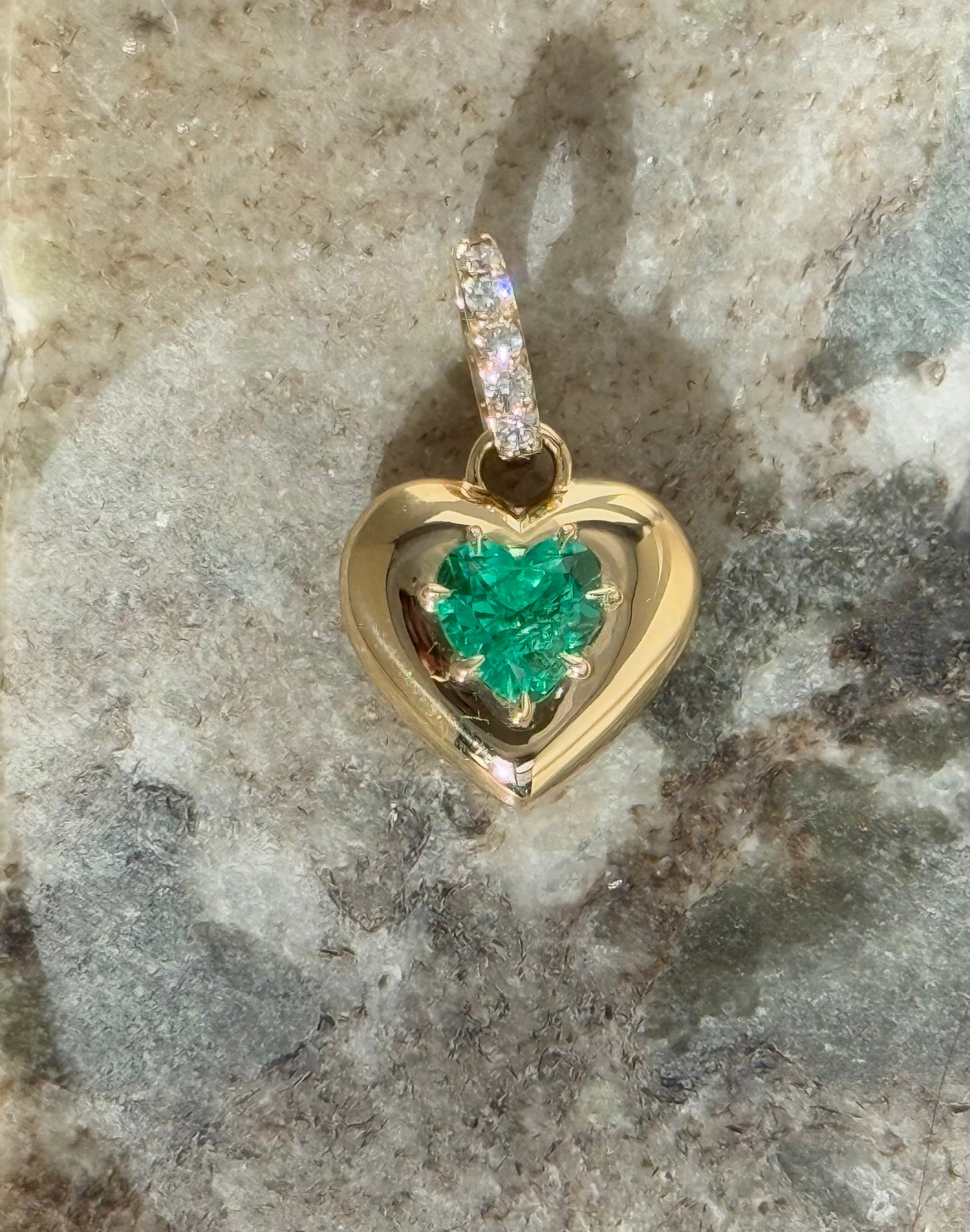 Emerald Glowy Charm