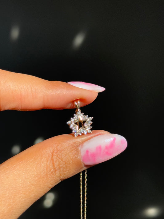 10k Diamond Star Necklace (Set)