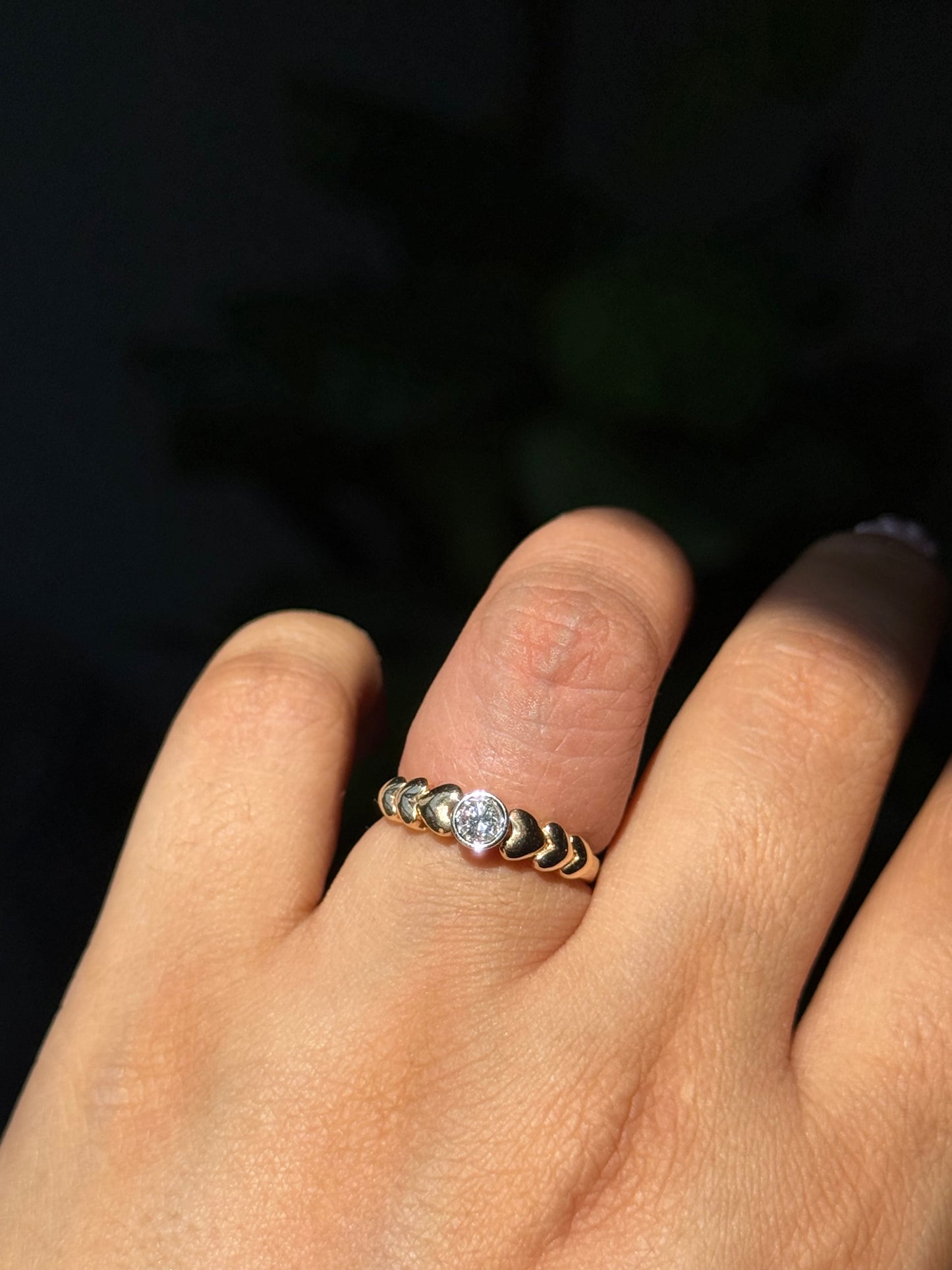 14k  solitaire diamond ring