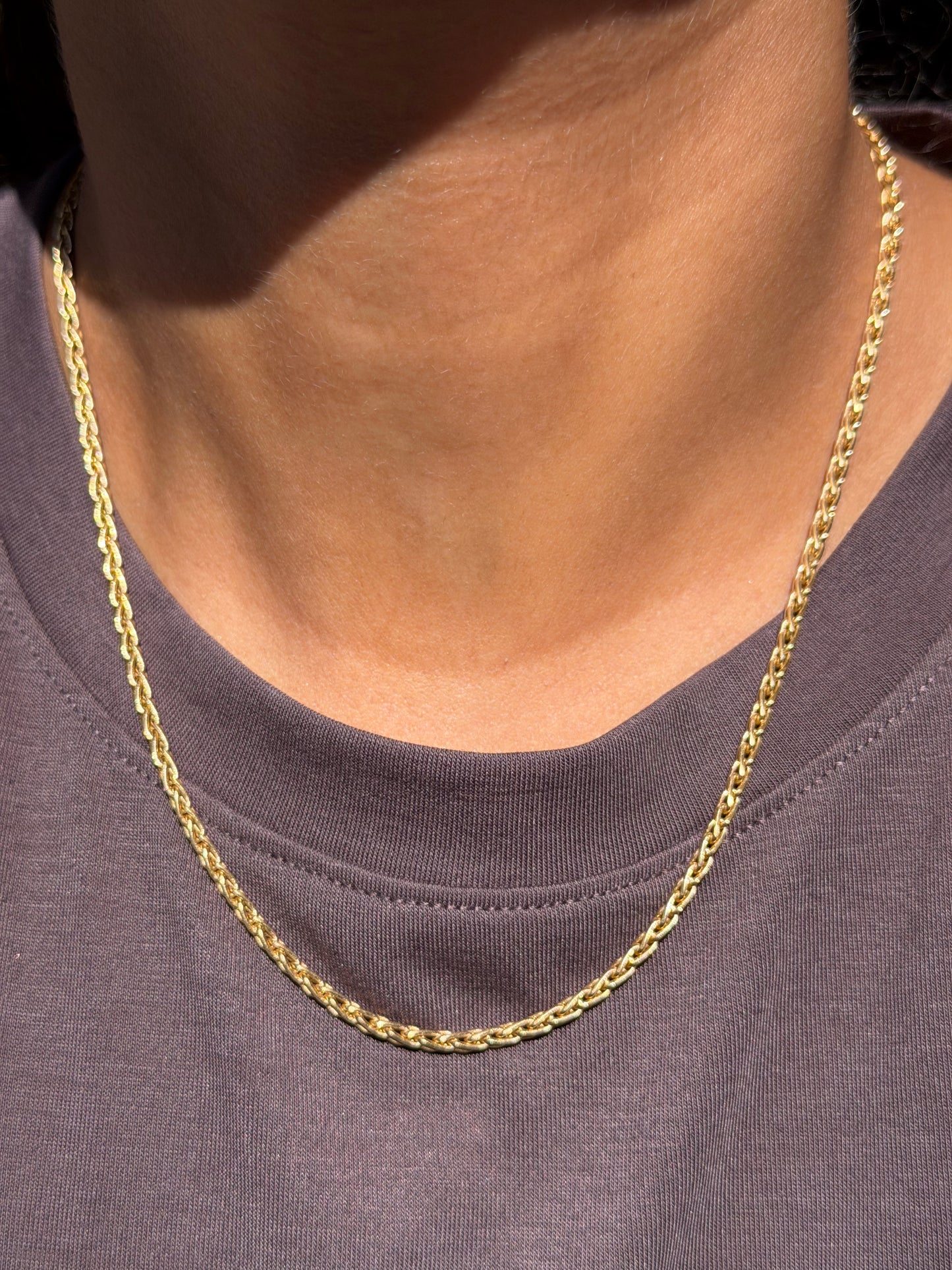 18k heavy solid foxtail chain