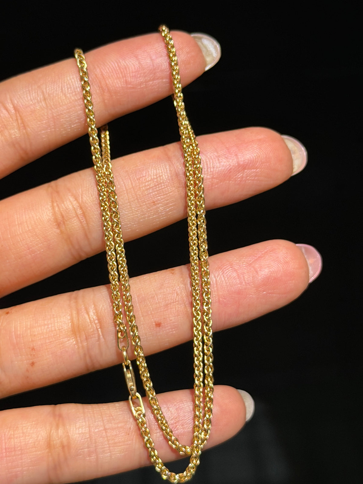 14k Italian wheat chain