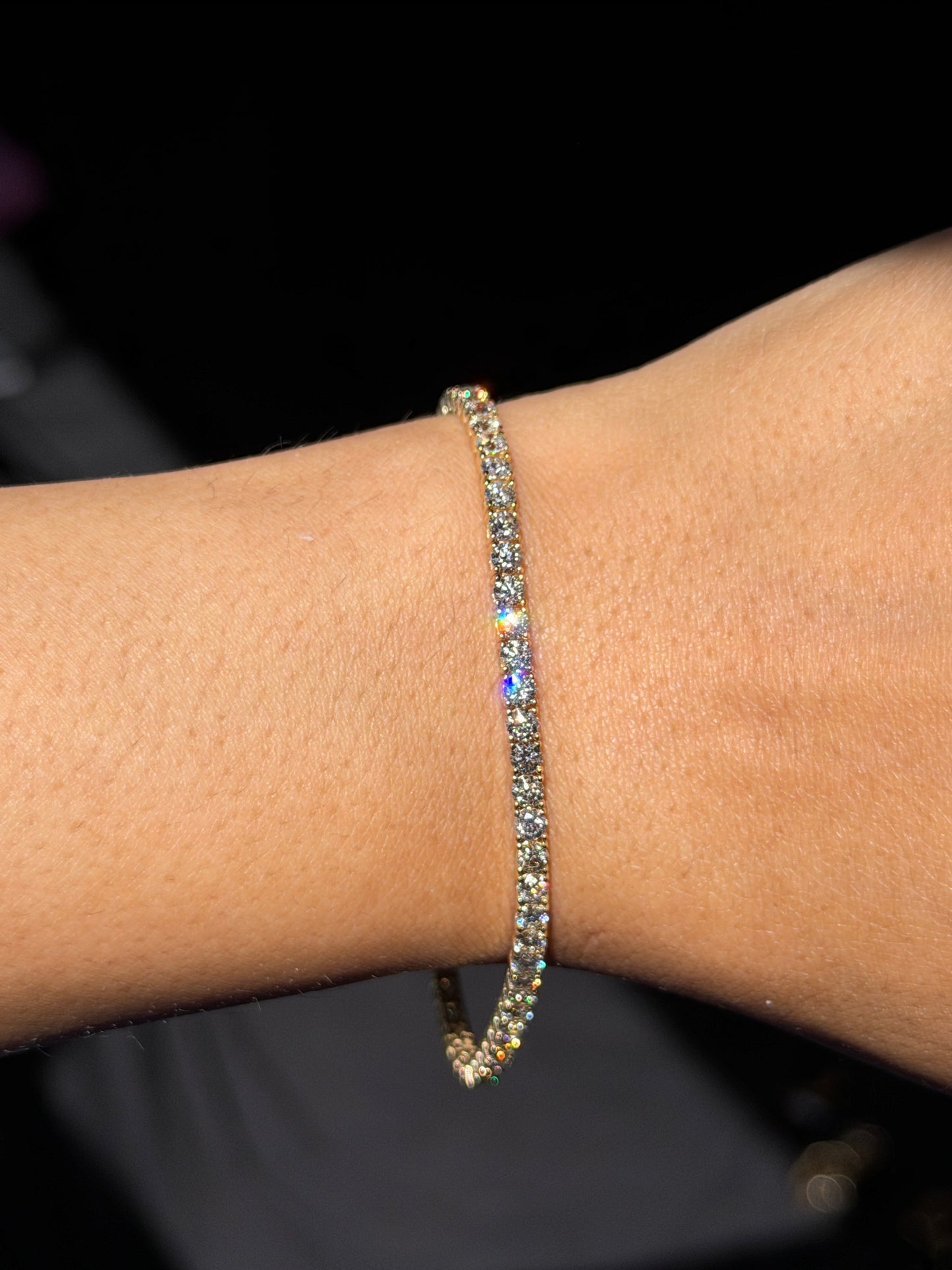 14k 5.5ct diamond tennis bracelet