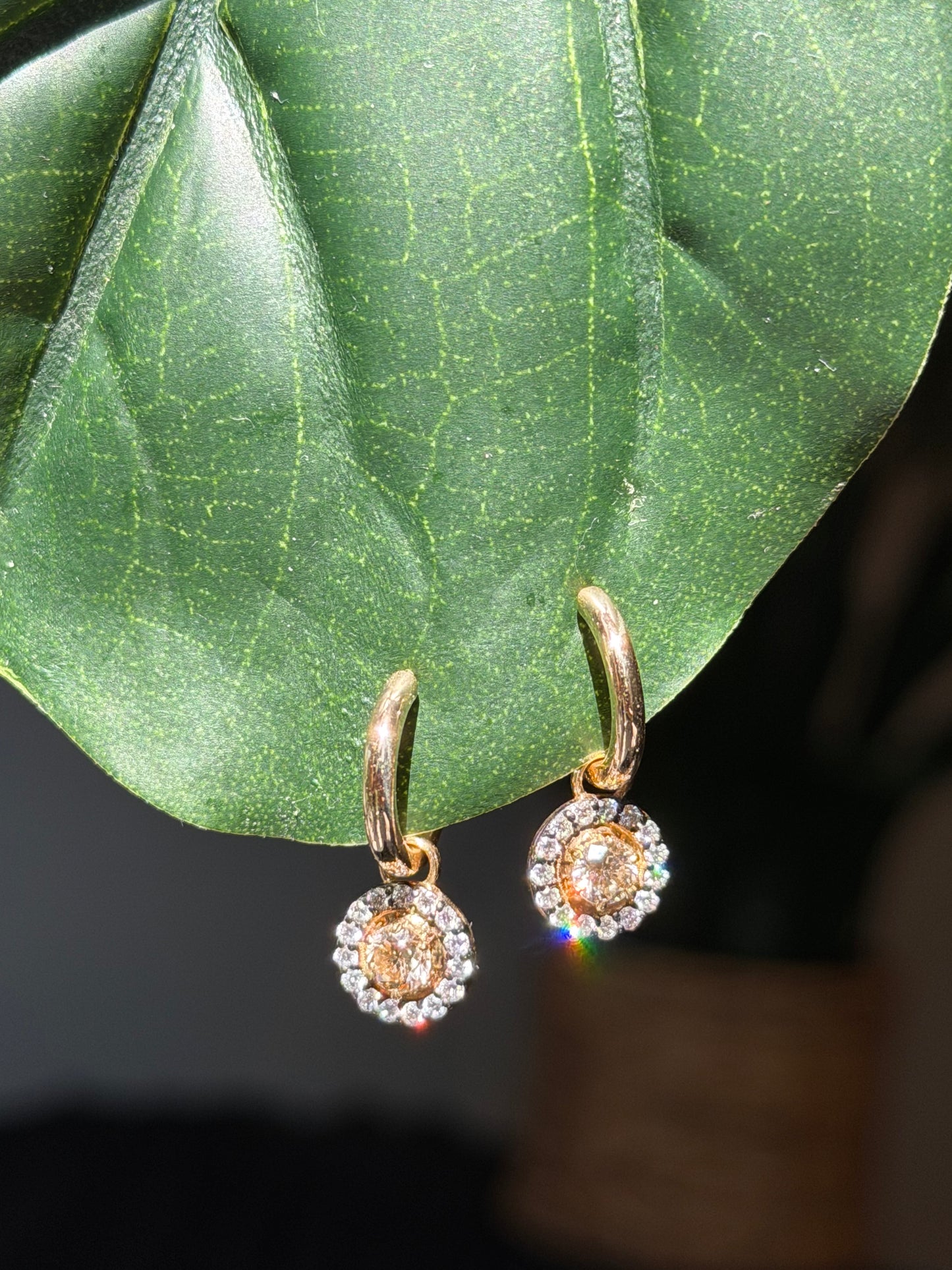Halo Drip Diamond Huggies