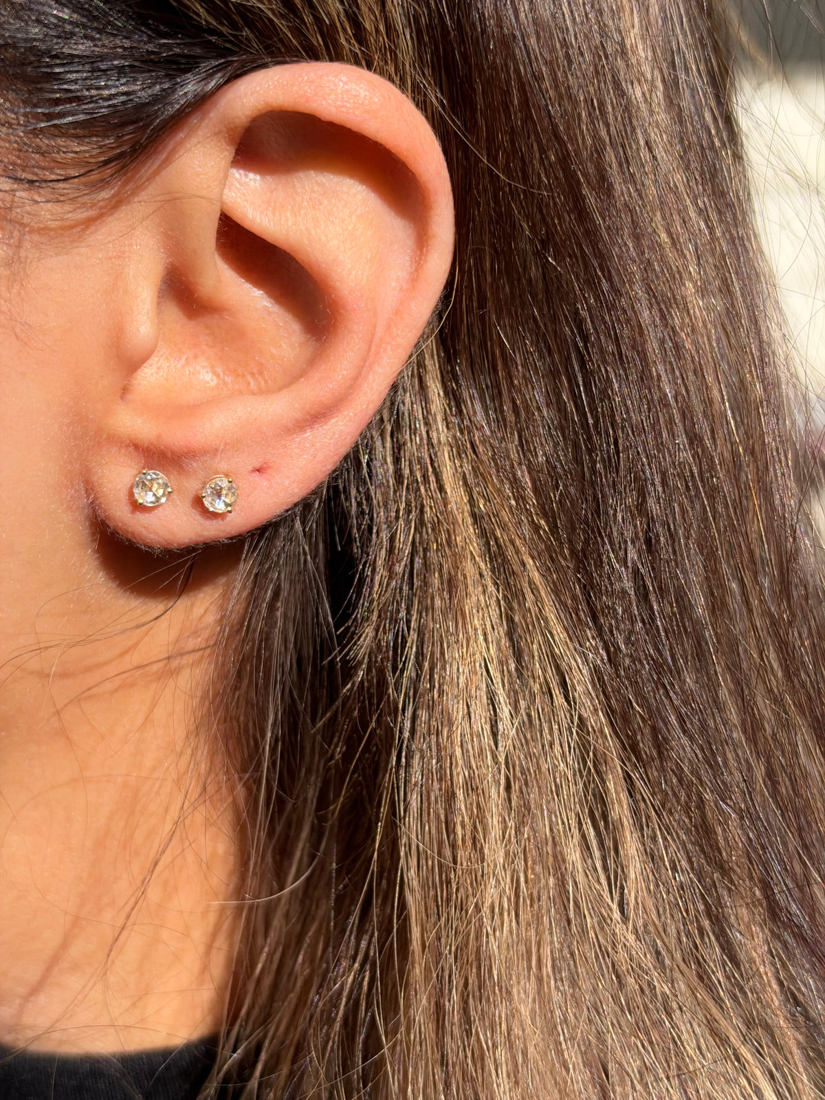 14k 0.50ct Rosecut stud earrings