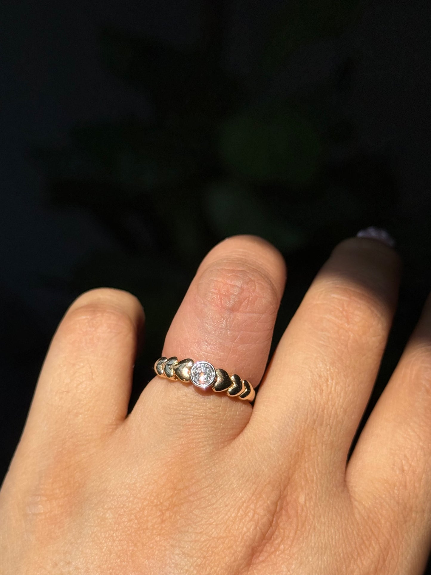 14k  solitaire diamond ring