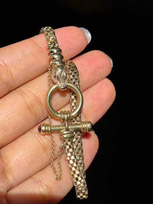 Vintage 14k snake bracelet