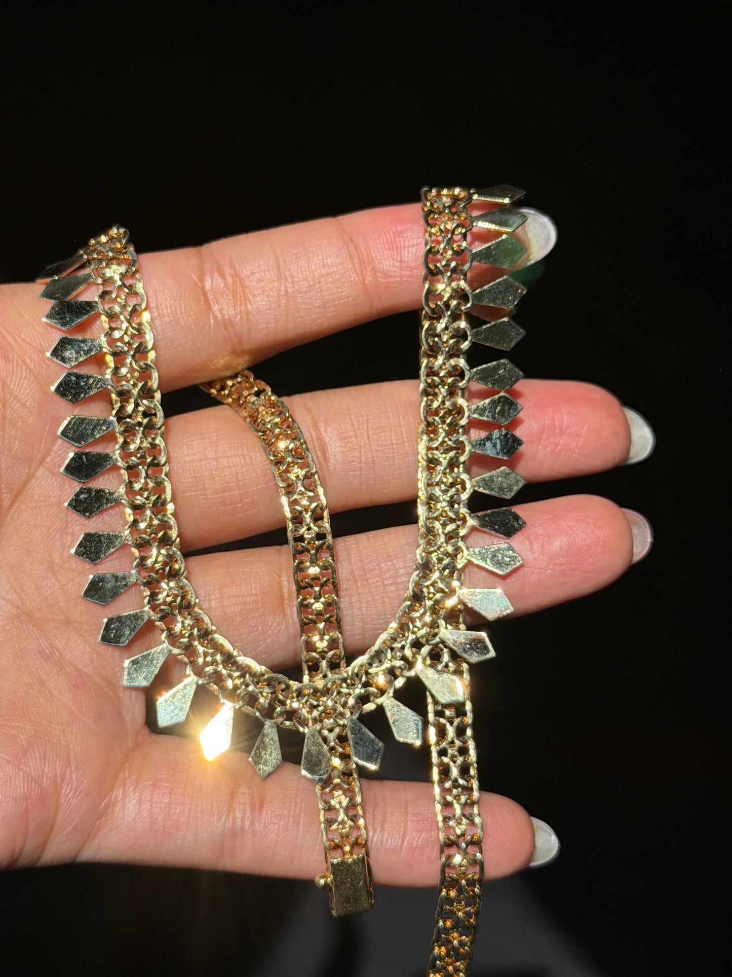 14k Cleopatra Fringe Necklace ✨