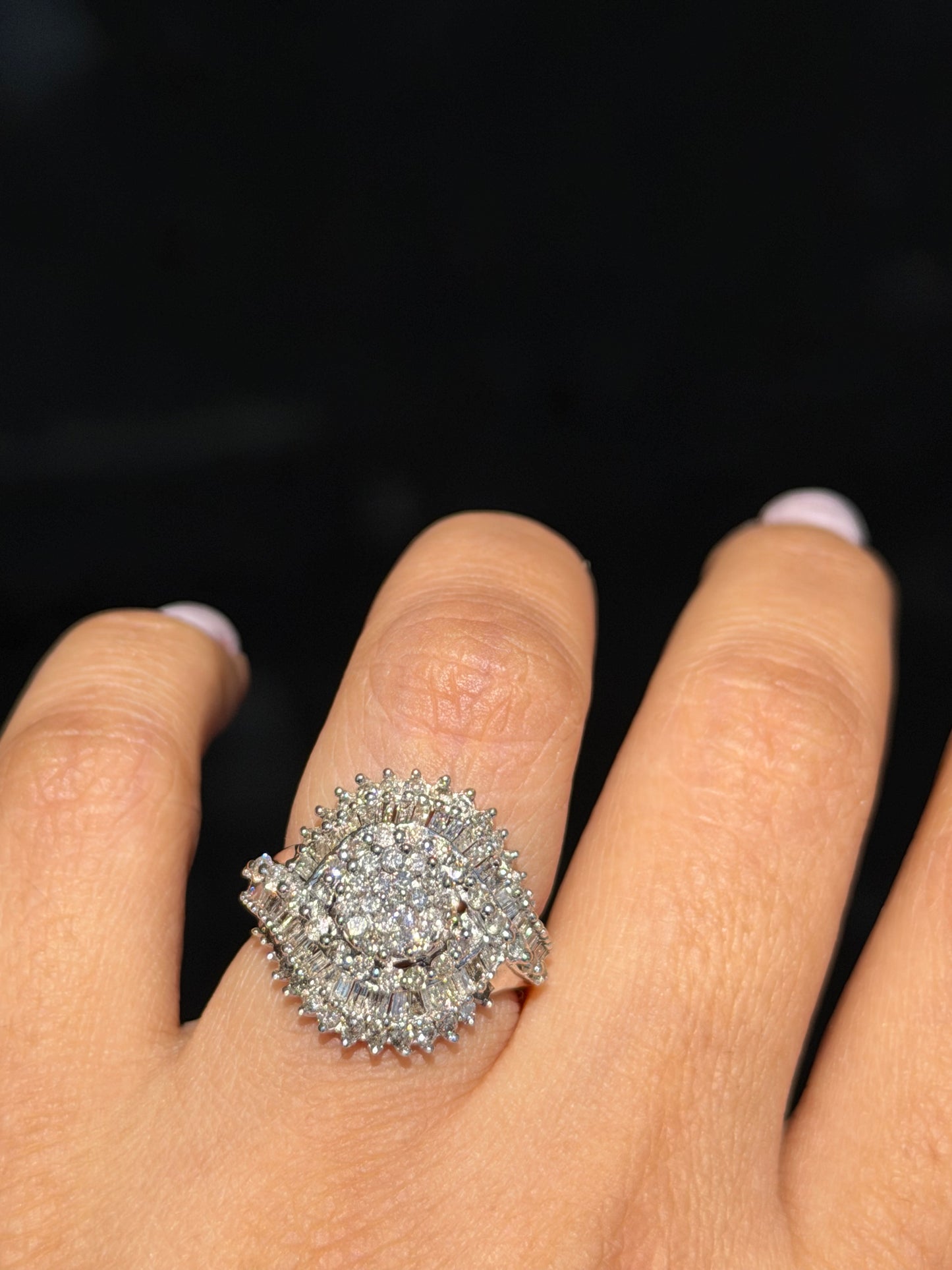 10k white gold 2ct diamond ring
