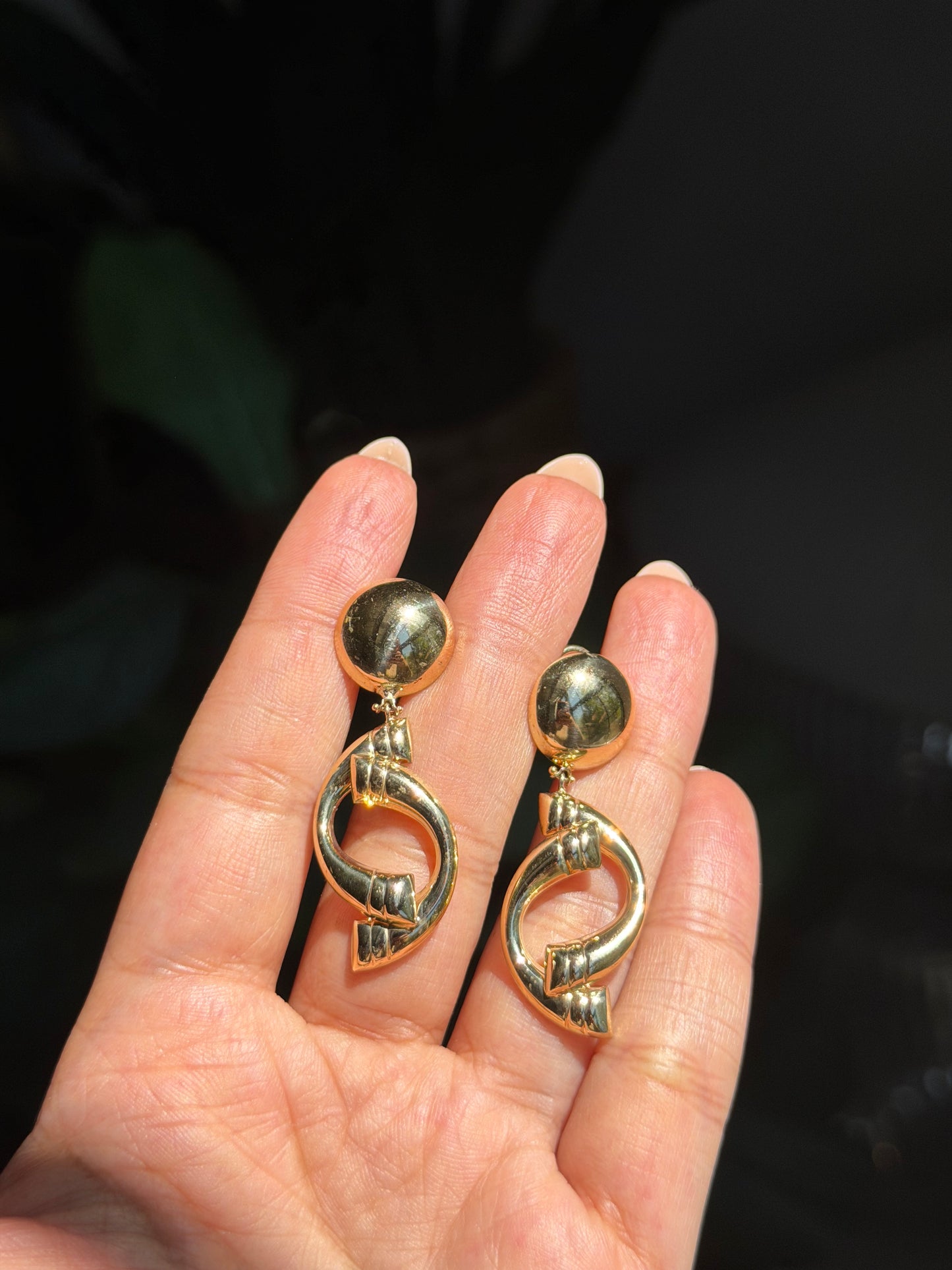 Vintage 1970ś 14k drop earrings ✨
