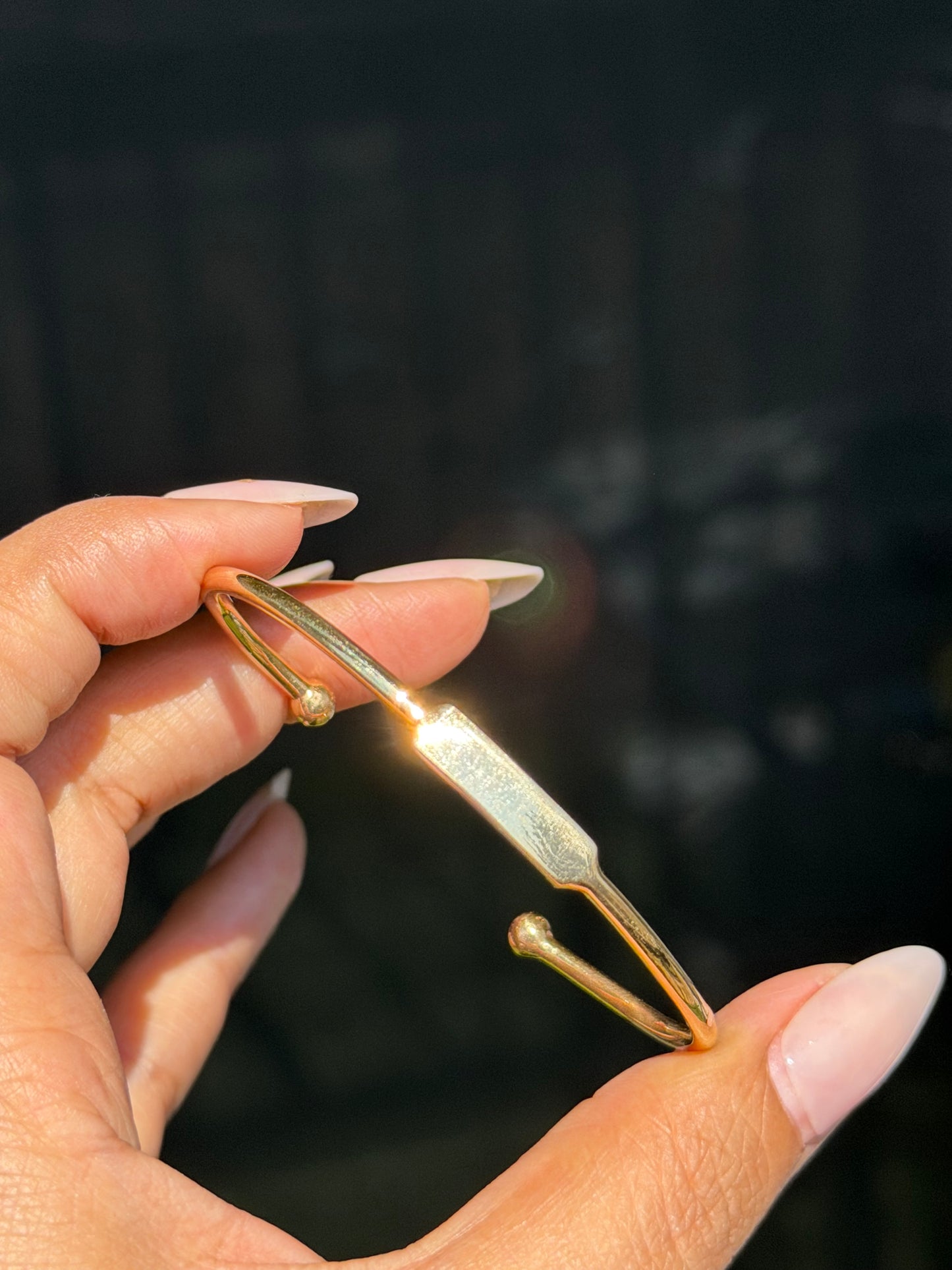 14k ID cuff bangle