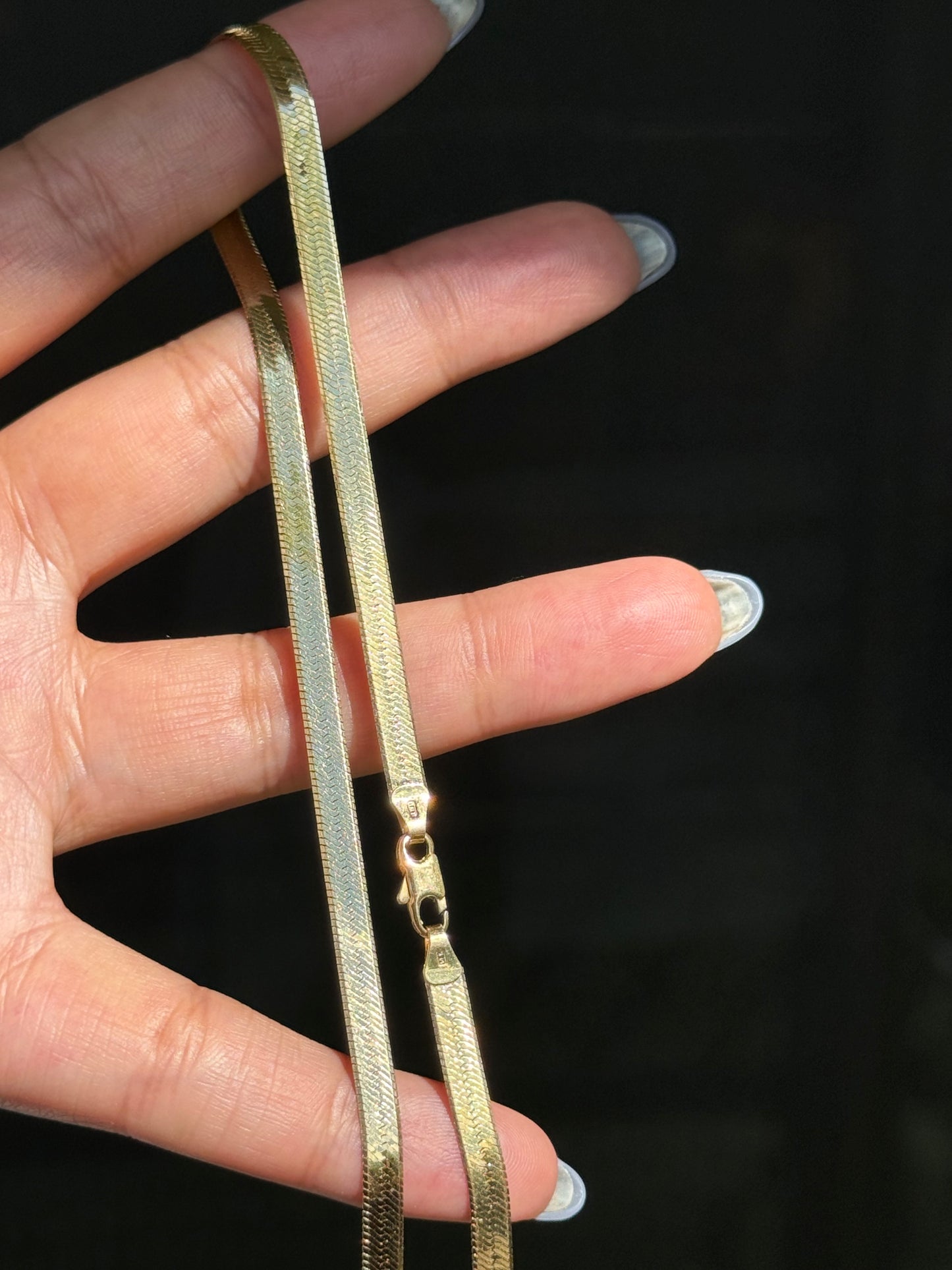14k Italian herringbone chain
