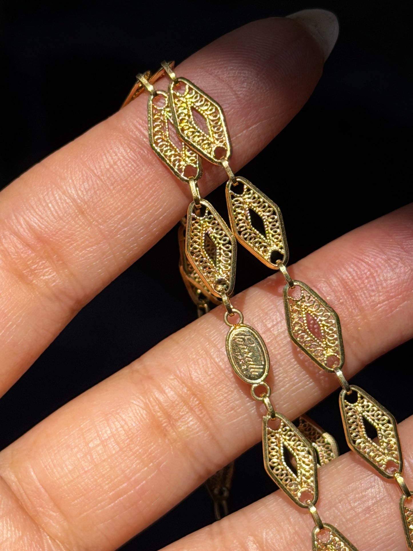 18k Italian Ponralli 1952 fancy chain