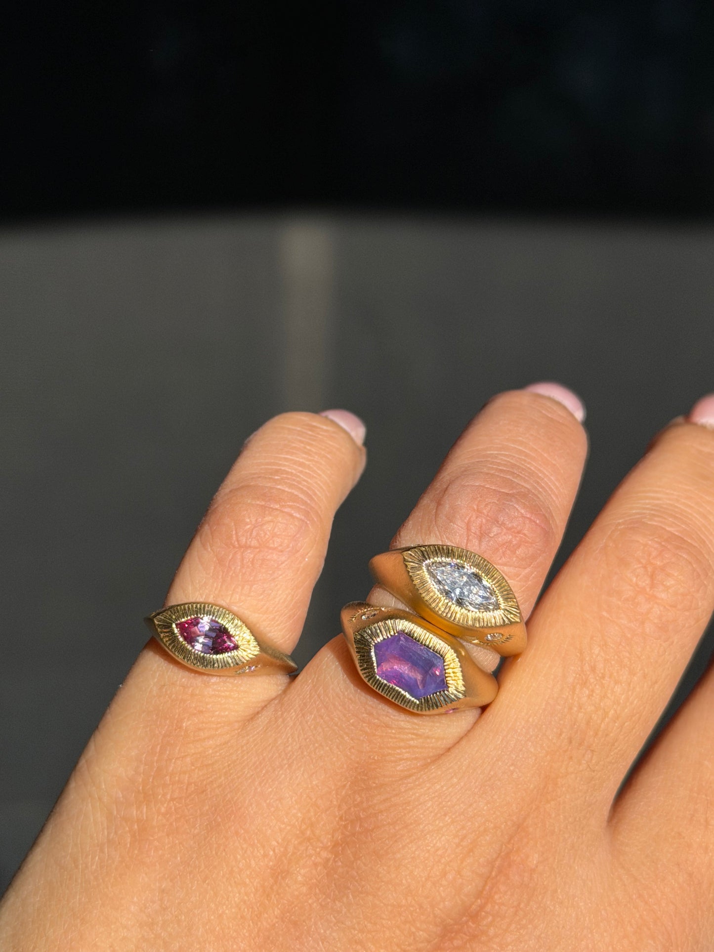 Malaya Garnet Horus Ring