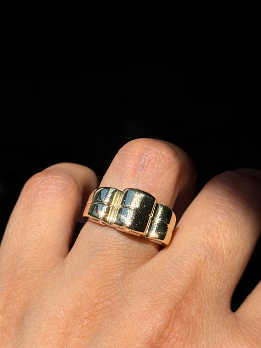 14k Chunky Scalloped Ring