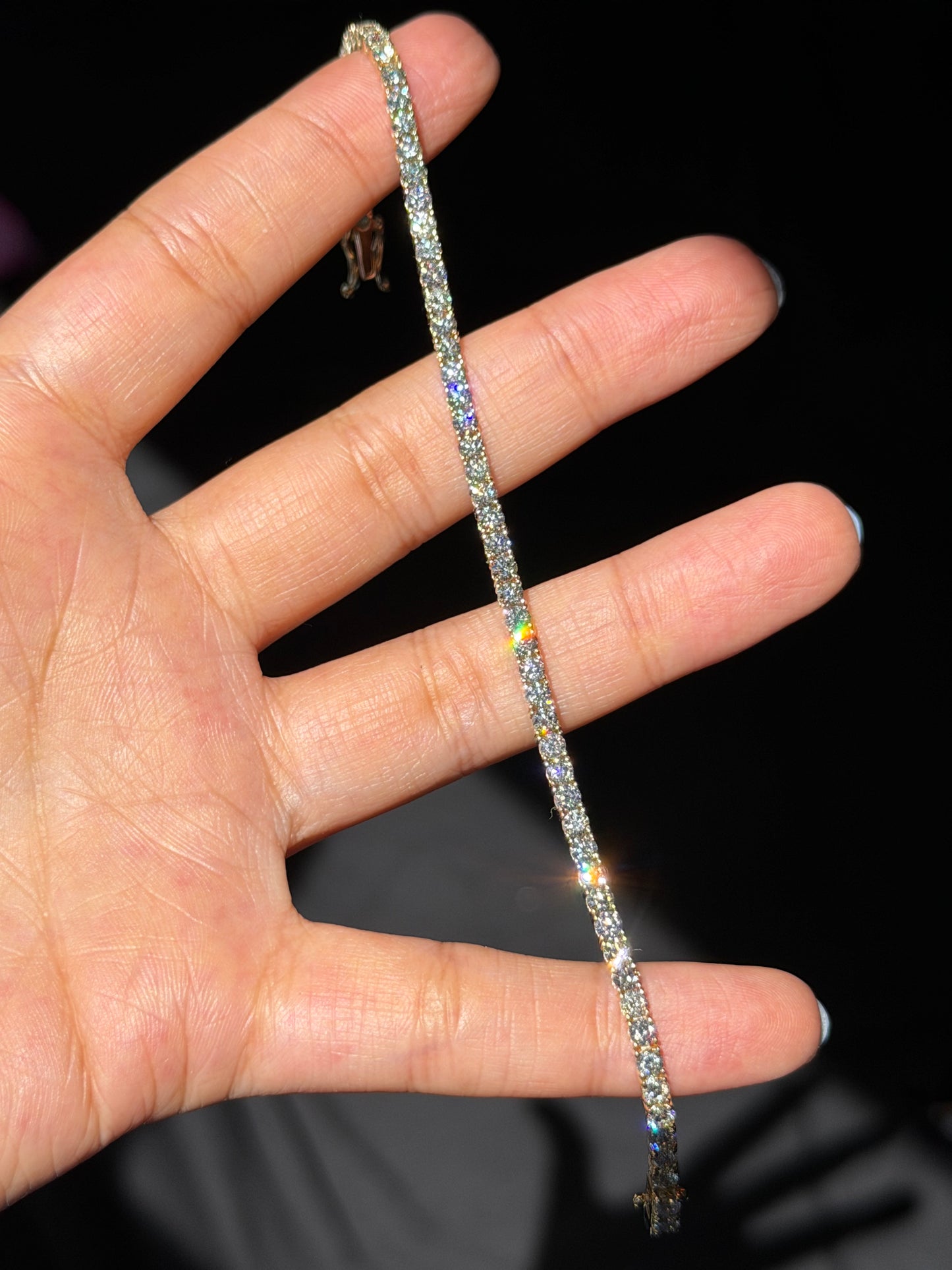 14k 5.5ct diamond tennis bracelet