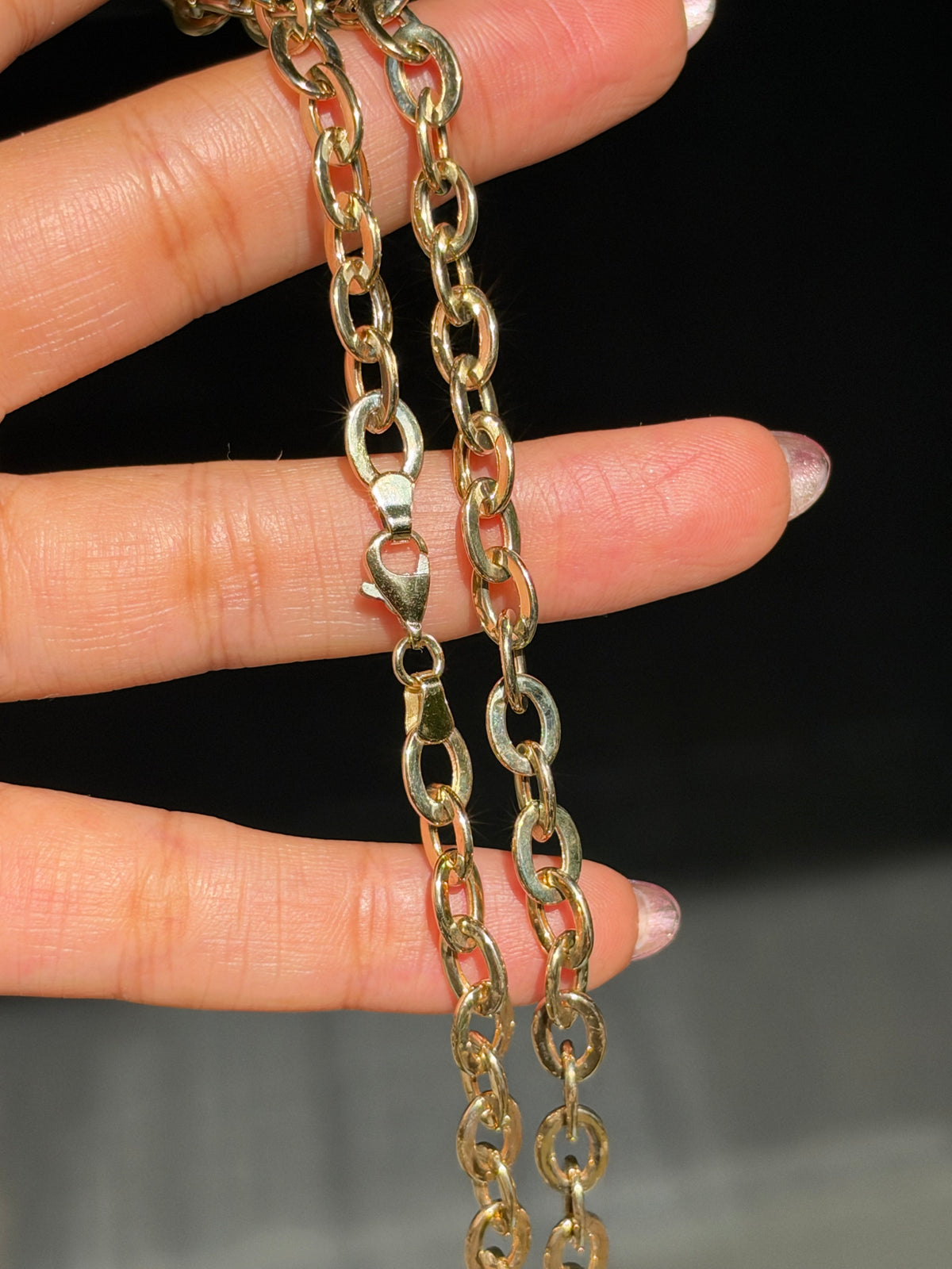 14k open oval link chain ✨