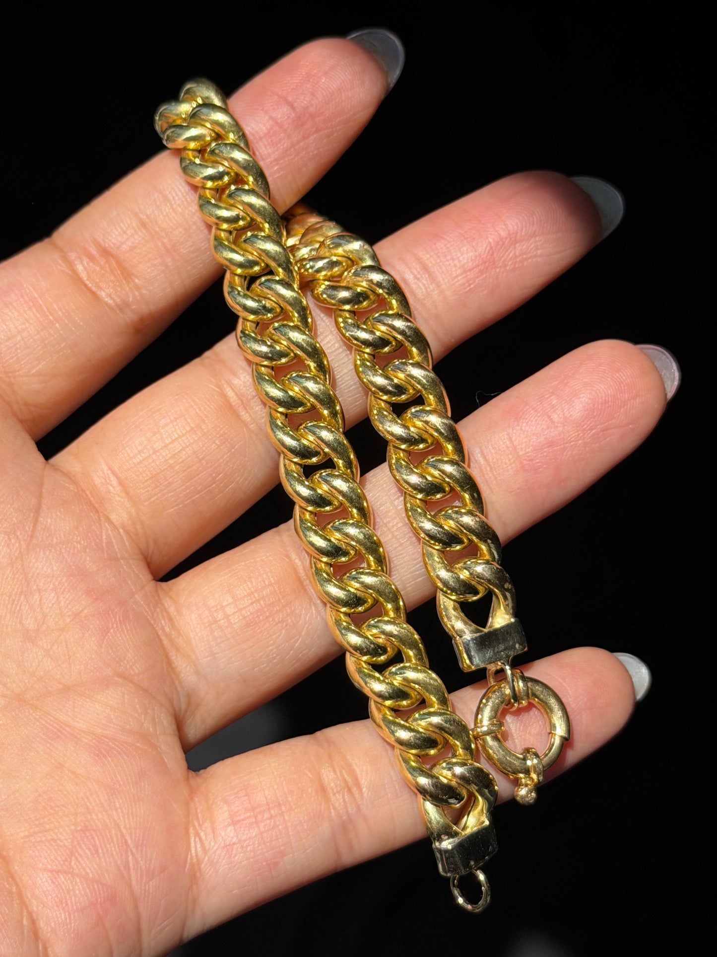18k rounded curb Bracelet ✨