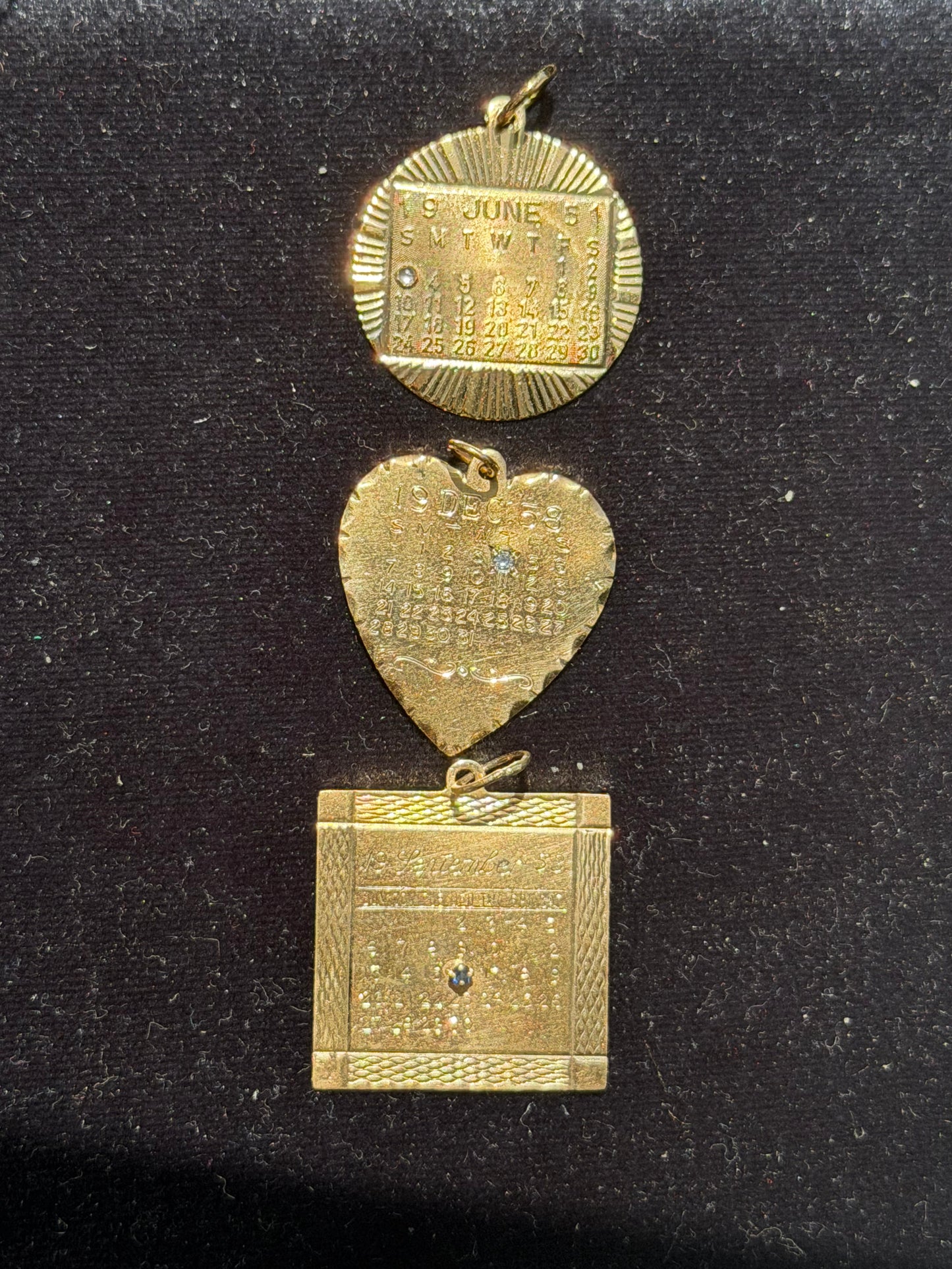 Vintage 50ś Calendar Charms ✨