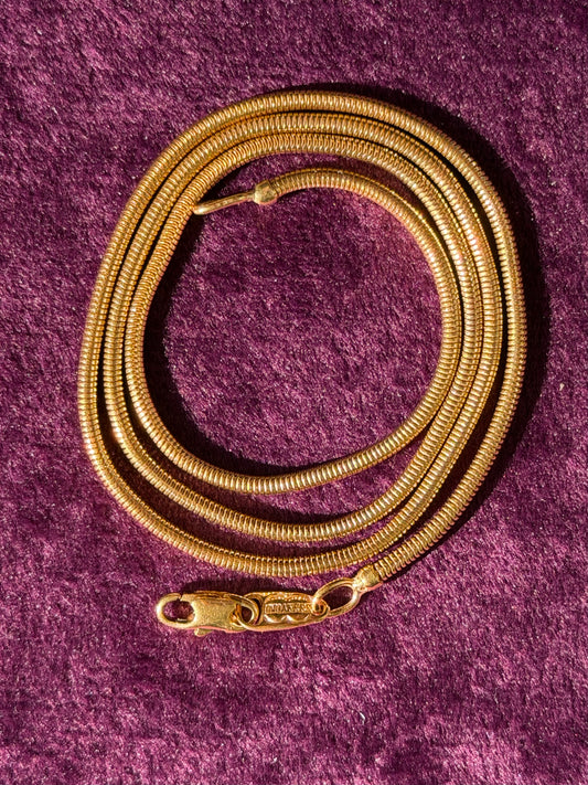 18k Rounded snake chain by UnoAerre