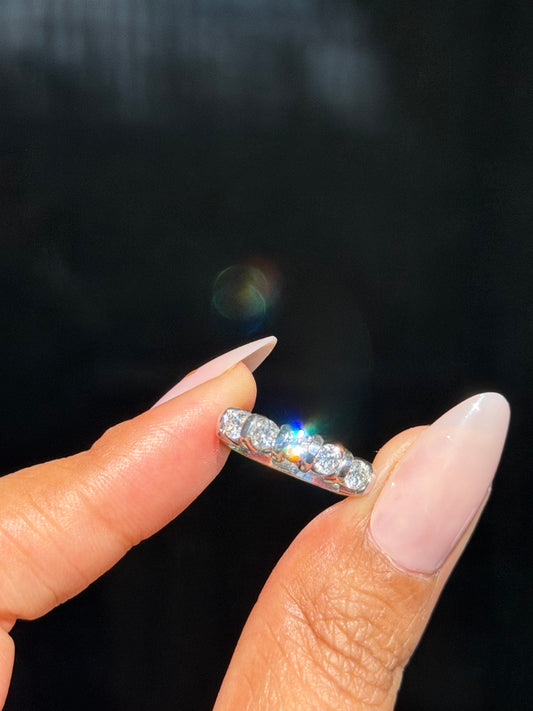 14k WG solid 1Ct diamond band