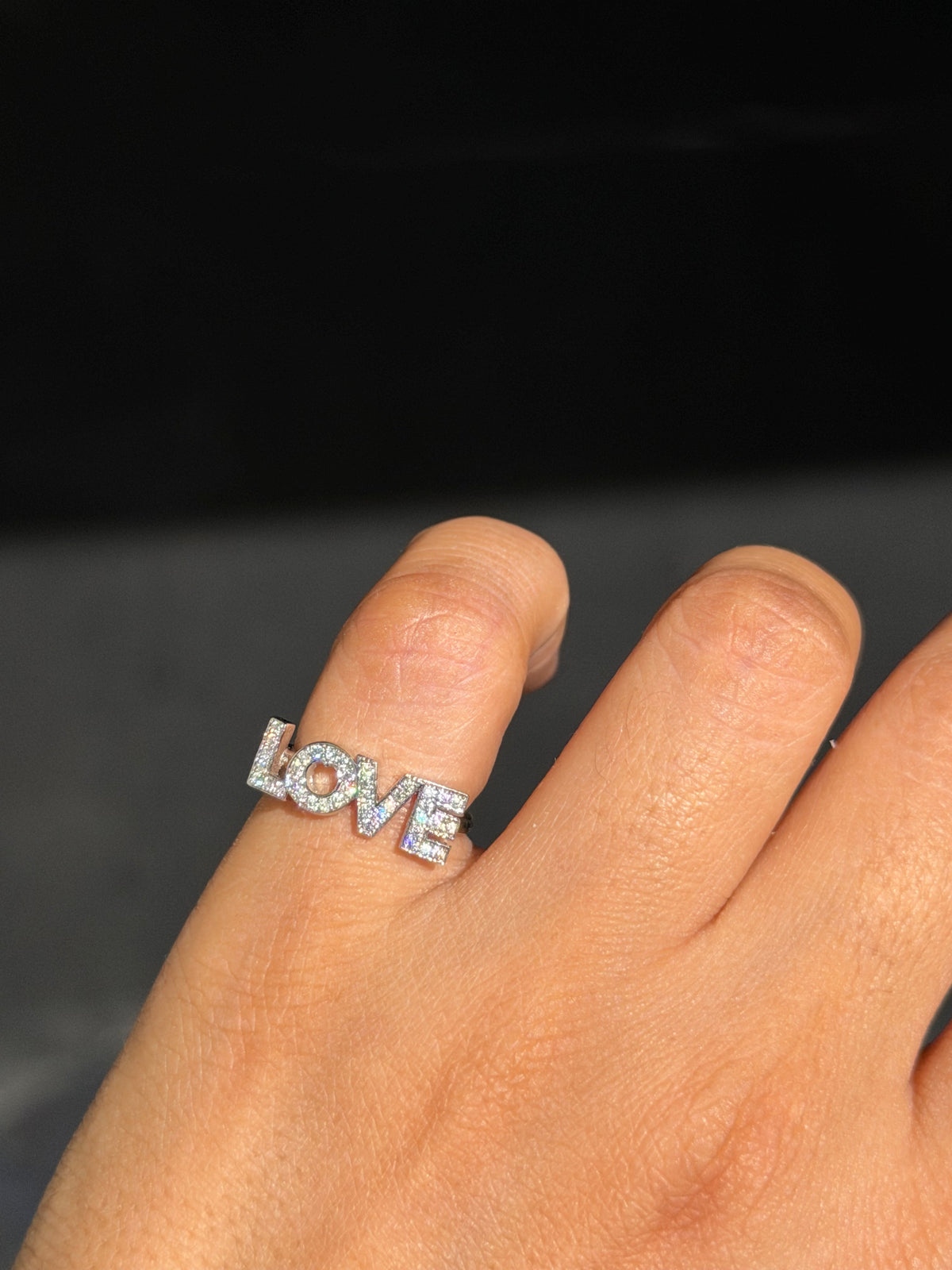 14k diamond LOVE ring
