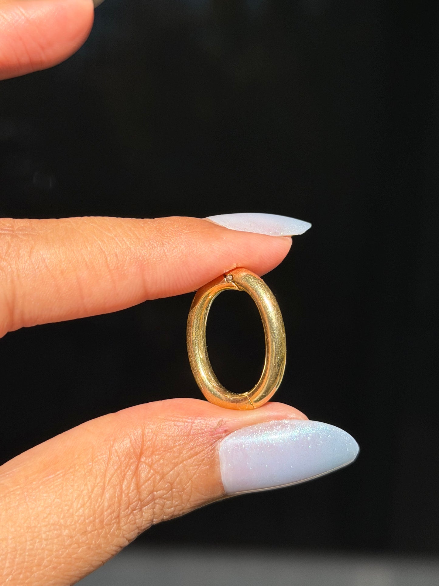 18k XL carabiner solid yellow gold