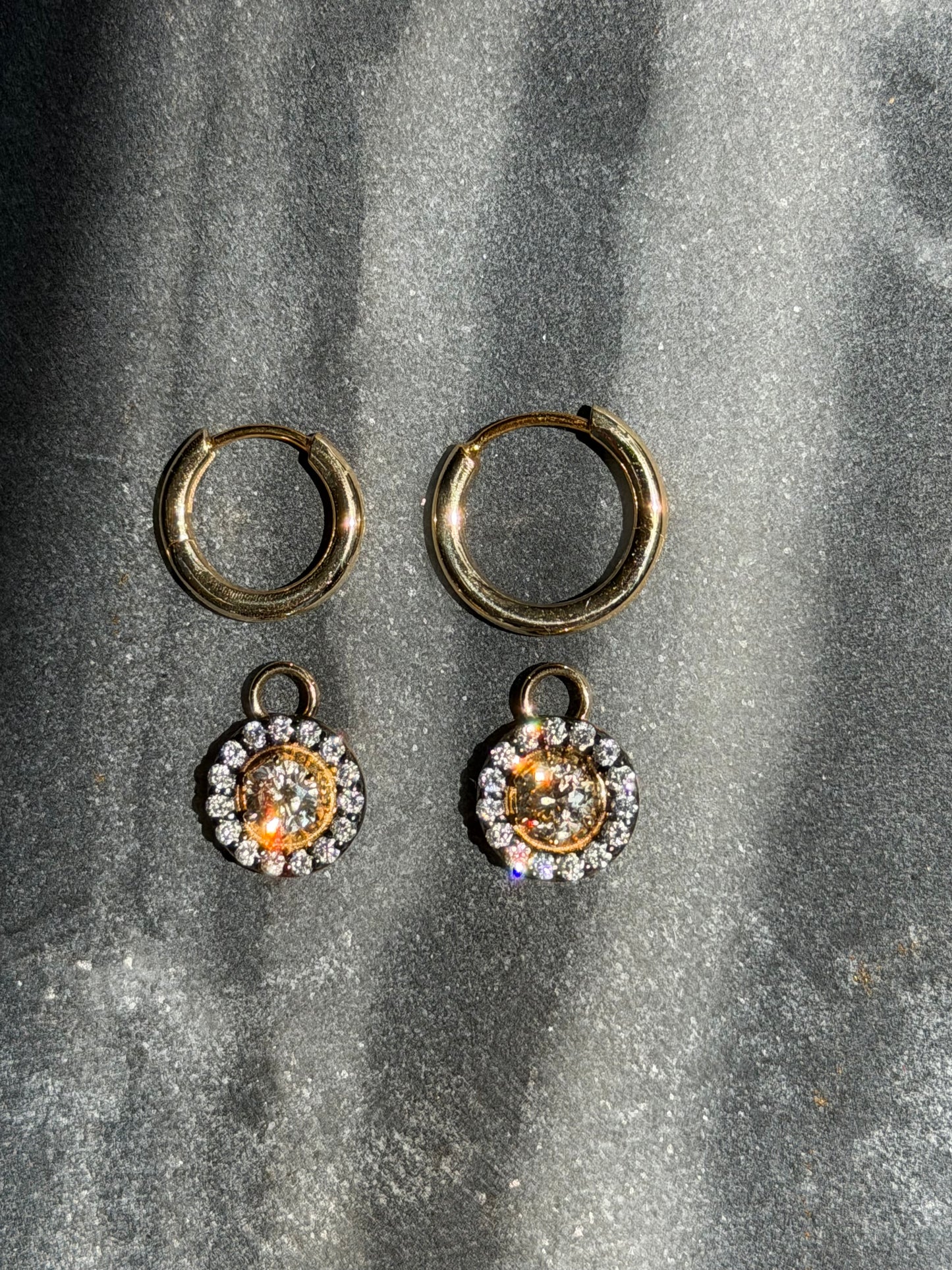 Halo Drip Diamond Huggies