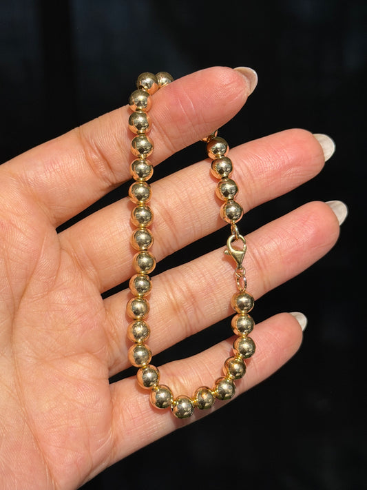 14k beaded bracelet