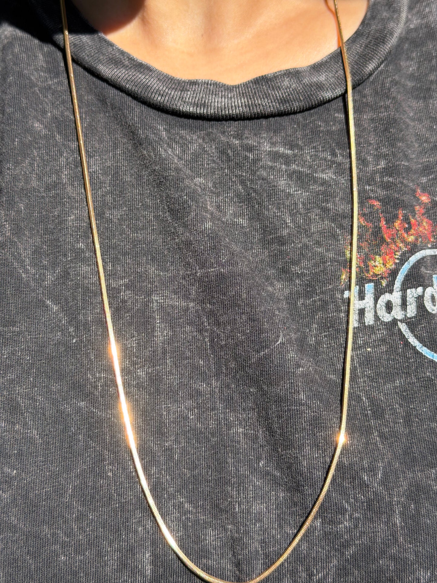 Vintage 14k Italian box snake chain
