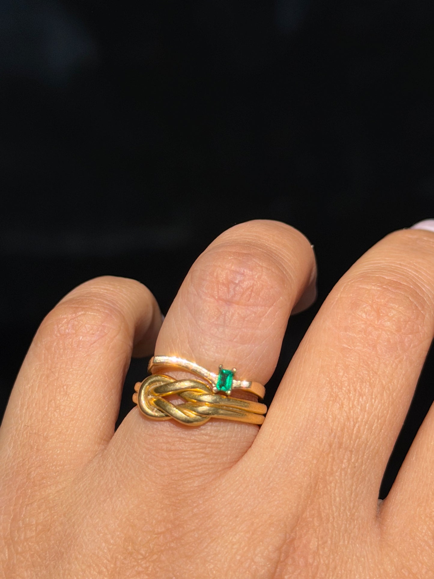 14k Colombian emerald ring
