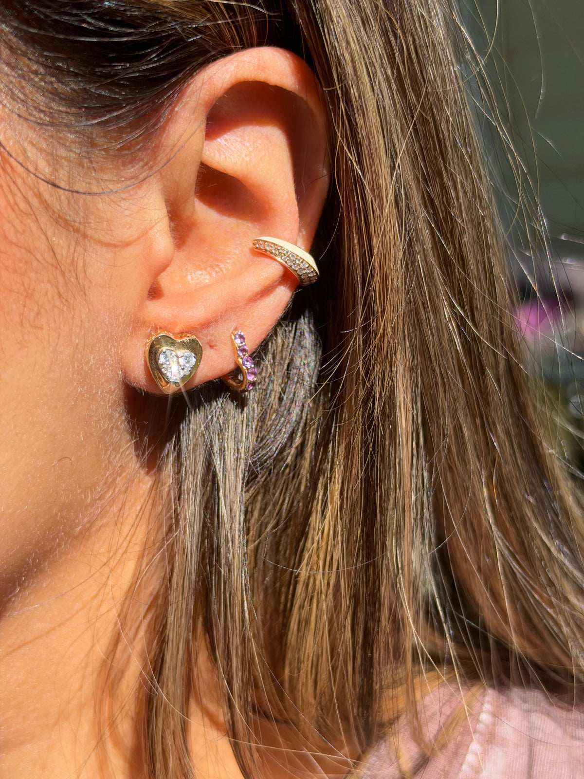 14k Diamond Heart stud
earrings
