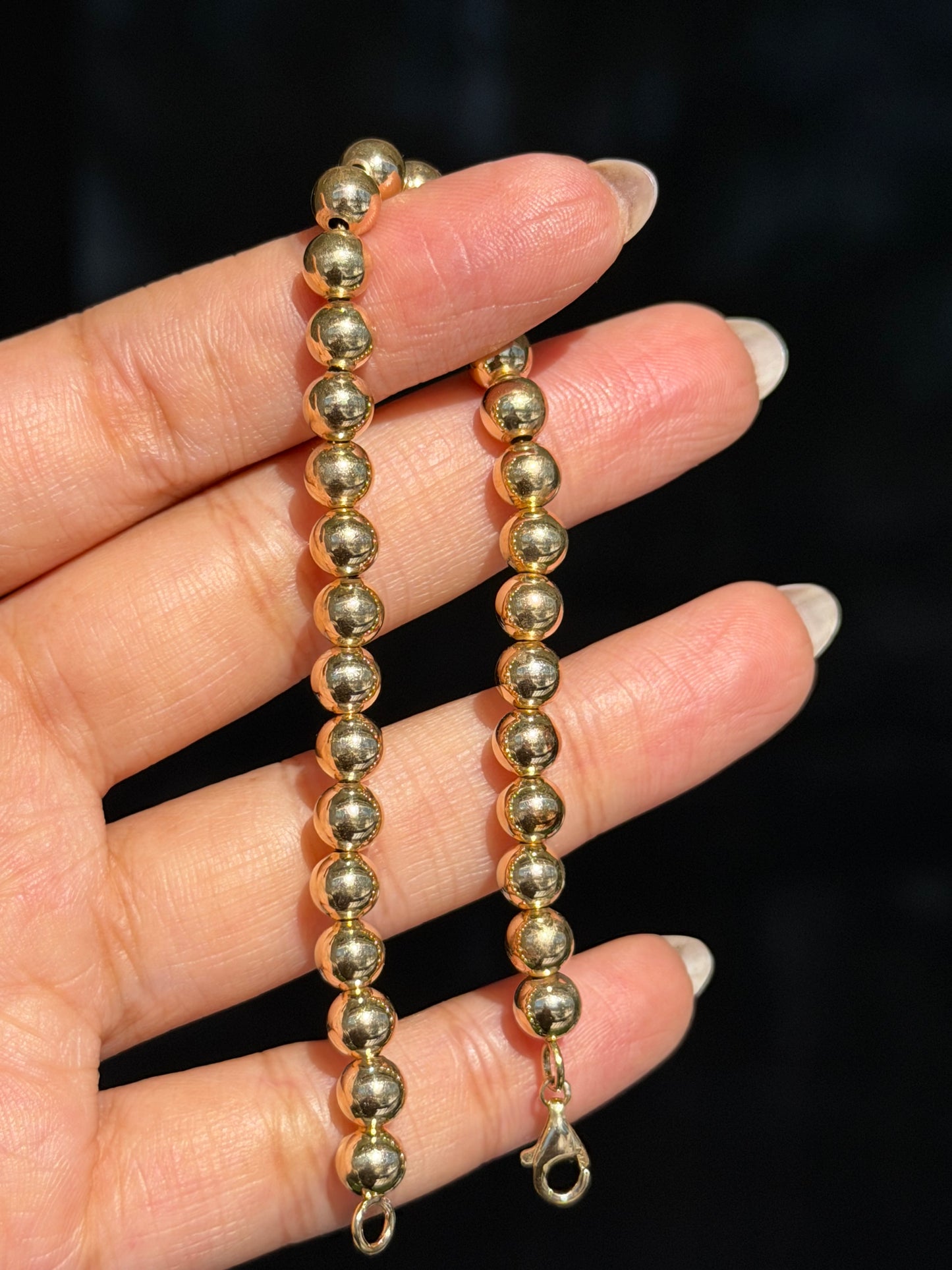 14k beaded bracelet