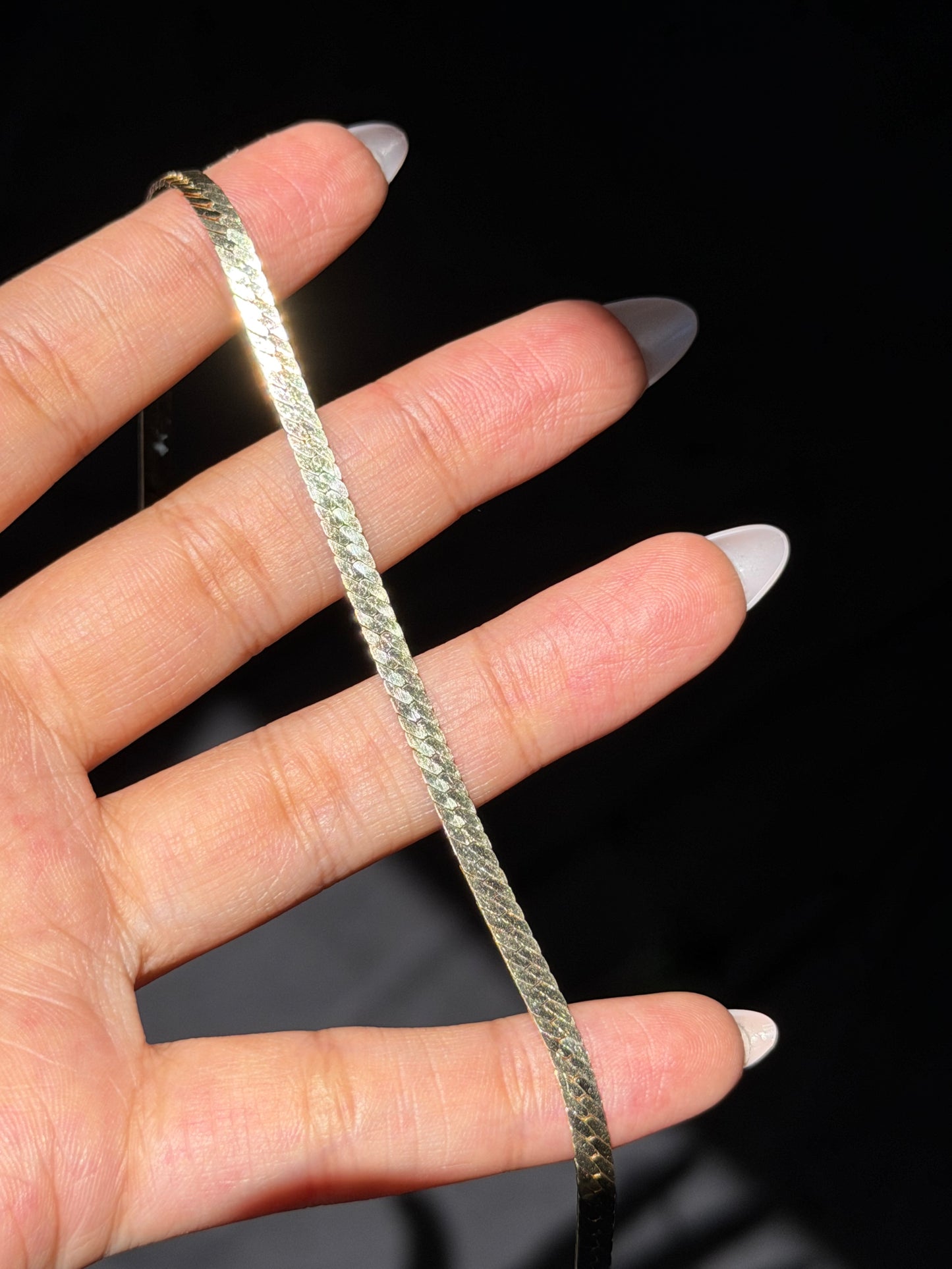 14k herringbone bracelet
