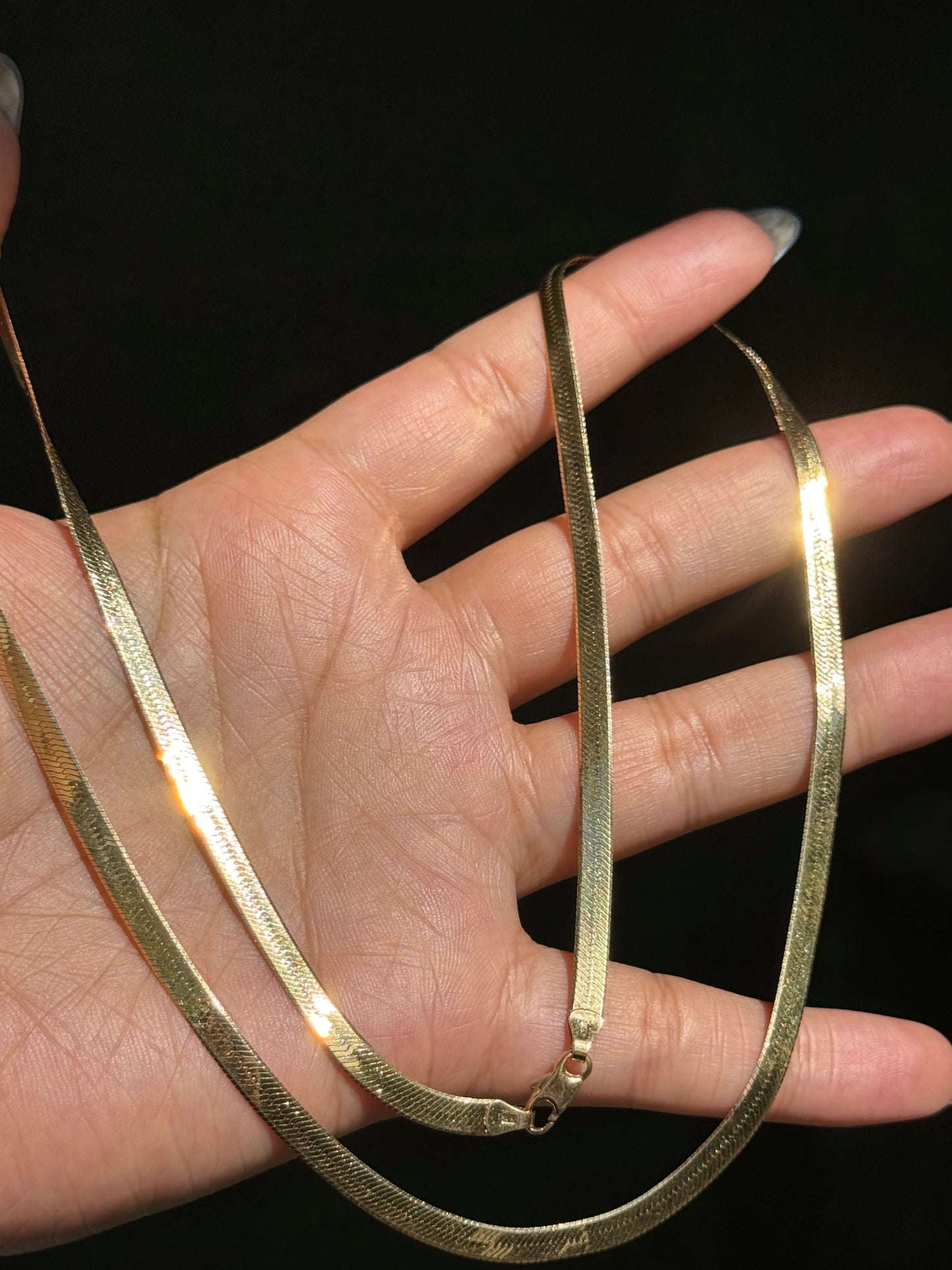 14k Italian herringbone chain