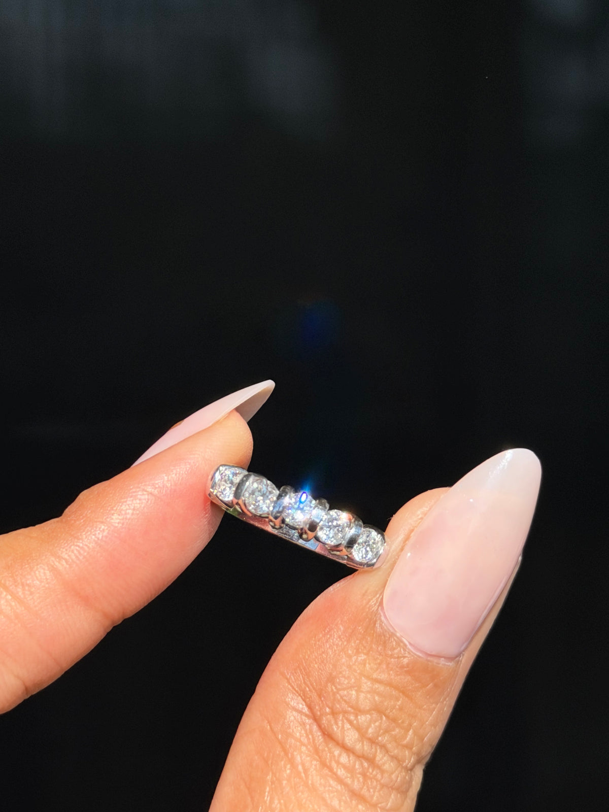 14k WG solid 1Ct diamond band