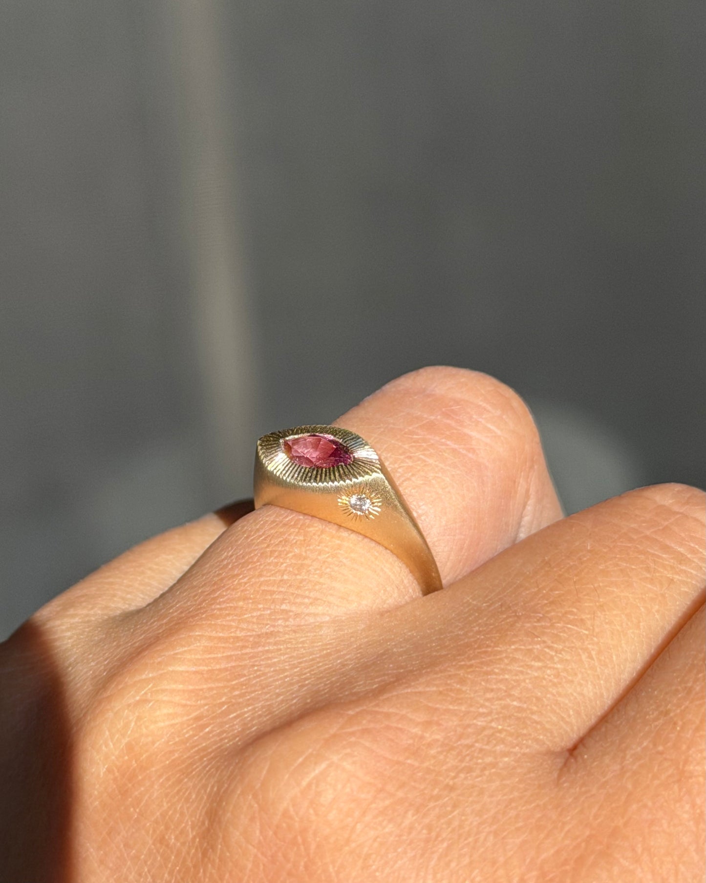 Malaya Garnet Horus Ring