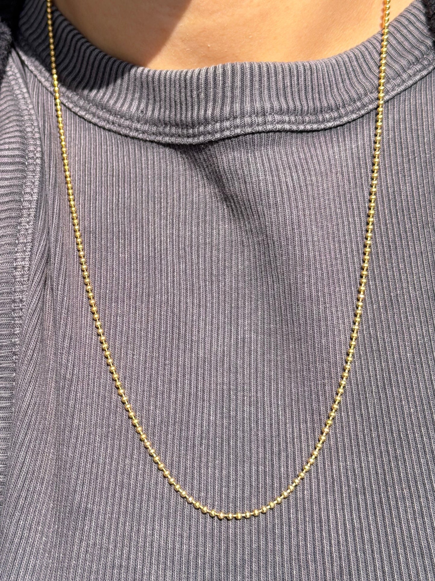 18k Solid ball / Beads chain