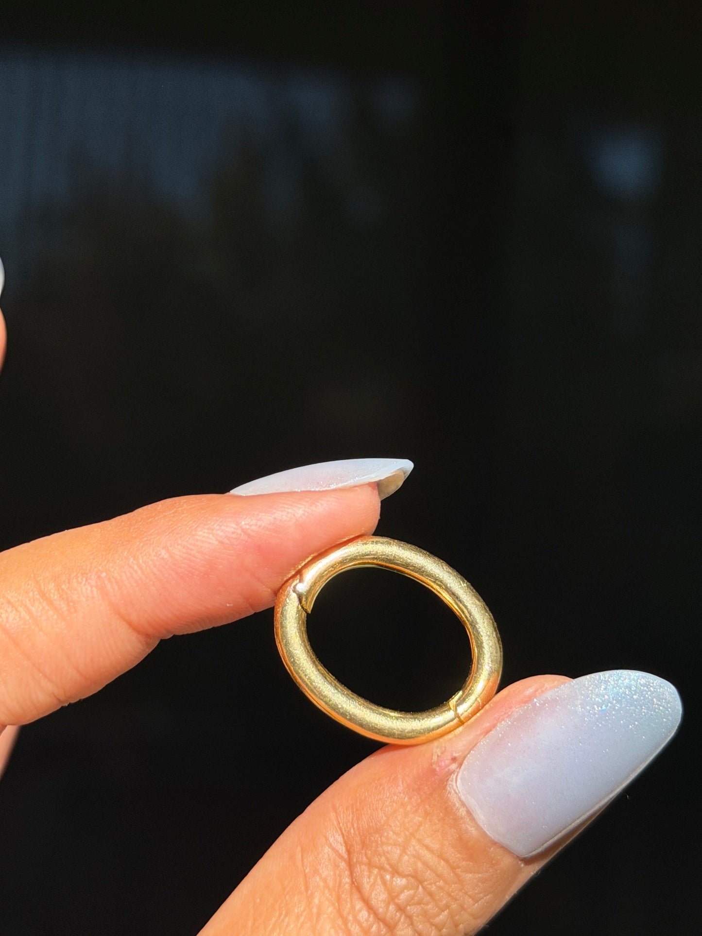 18k XL carabiner solid yellow gold