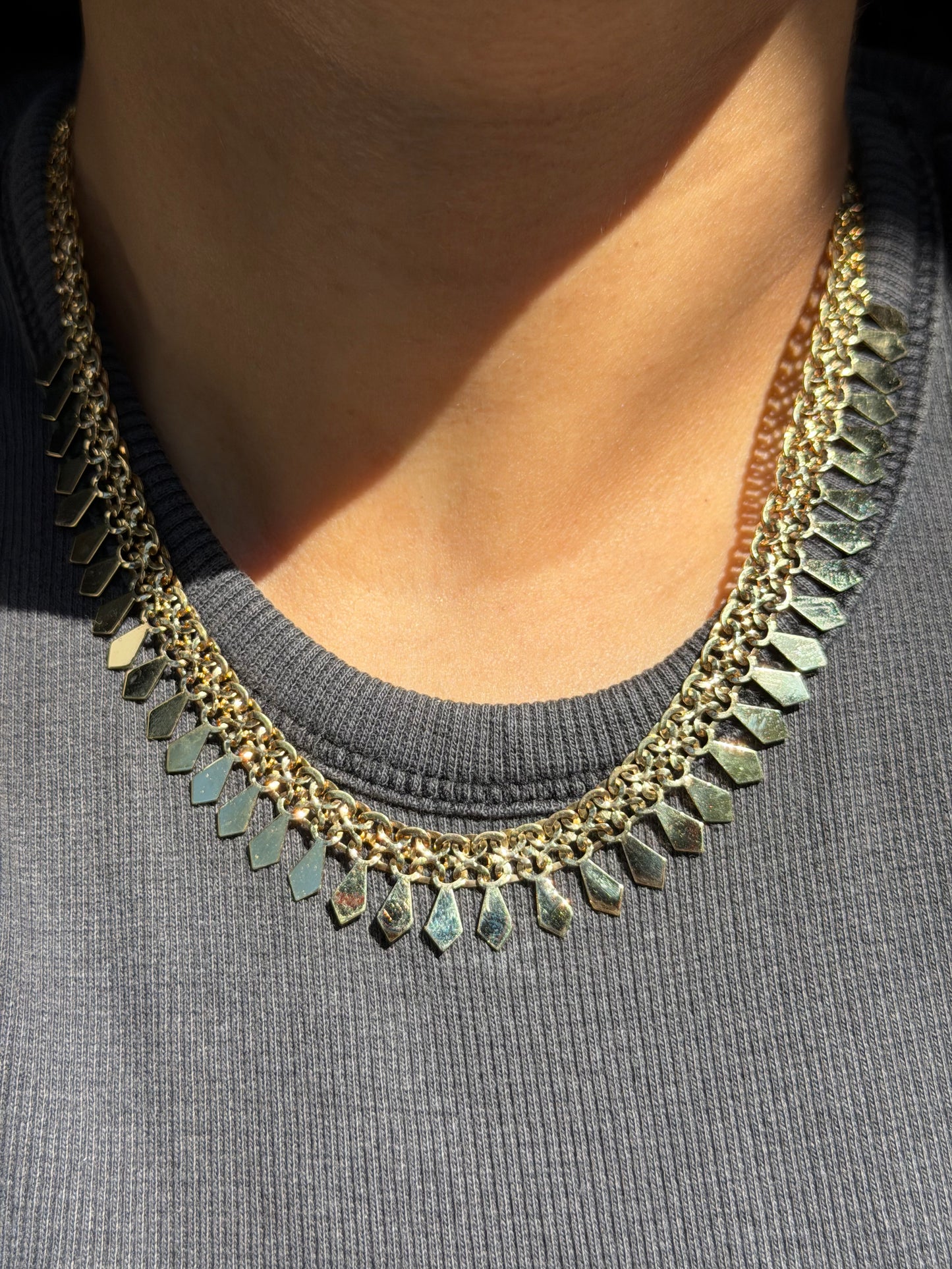 14k Cleopatra Fringe Necklace ✨