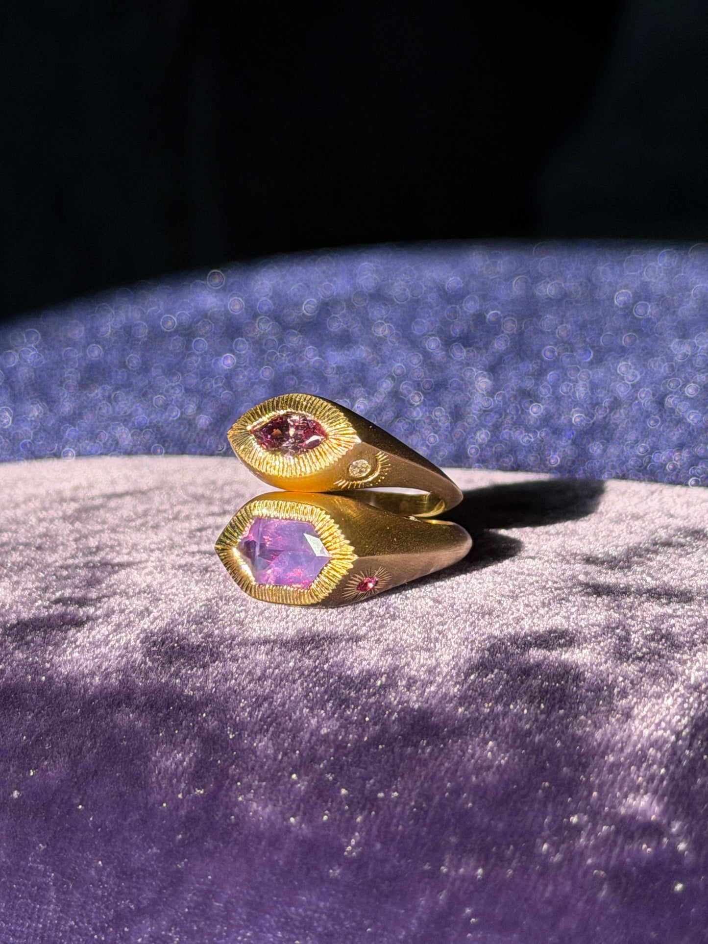 Malaya Garnet Horus Ring
