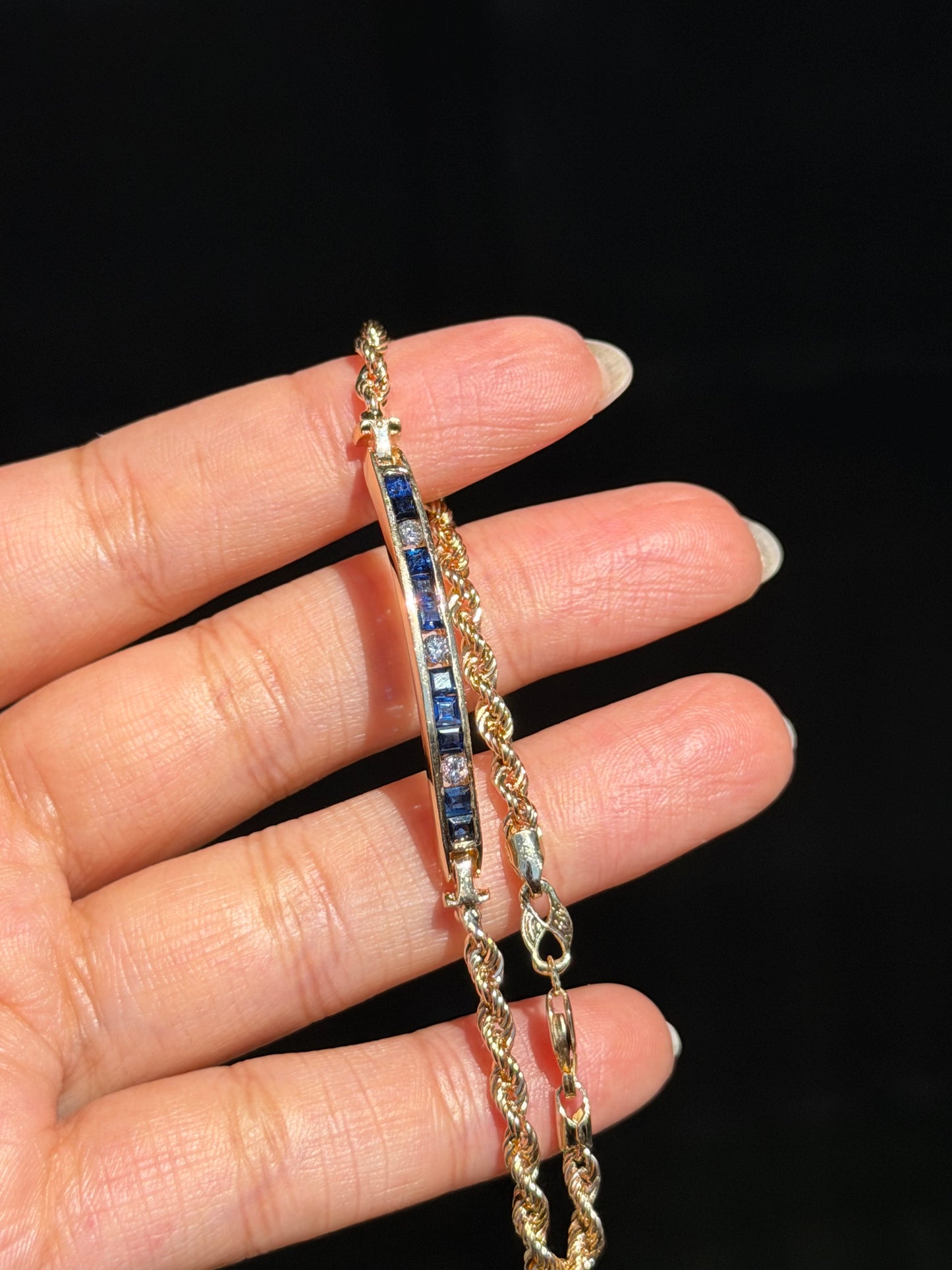 14k sapphire and diamond bracelet